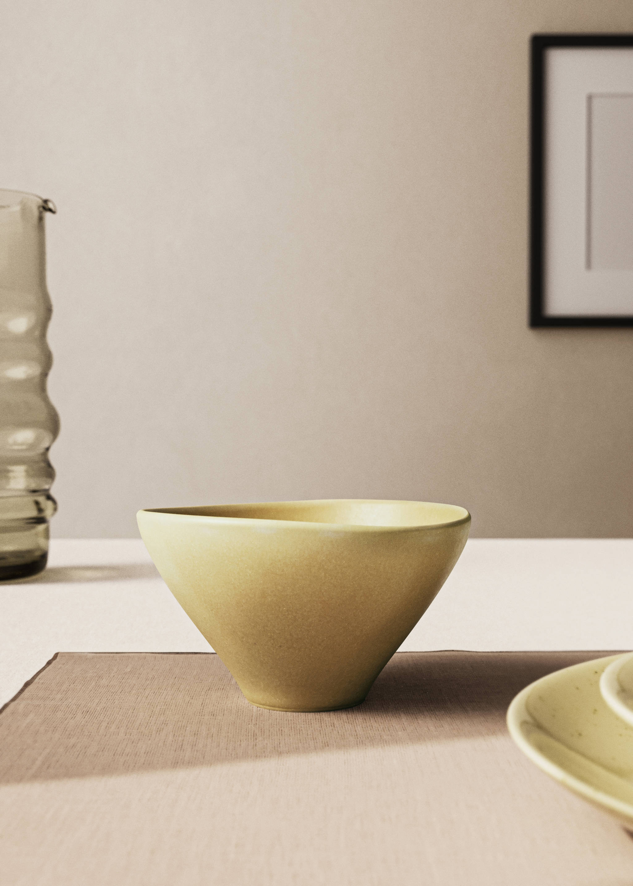 Kleine organische kom van steengoed - Overzichtstekening