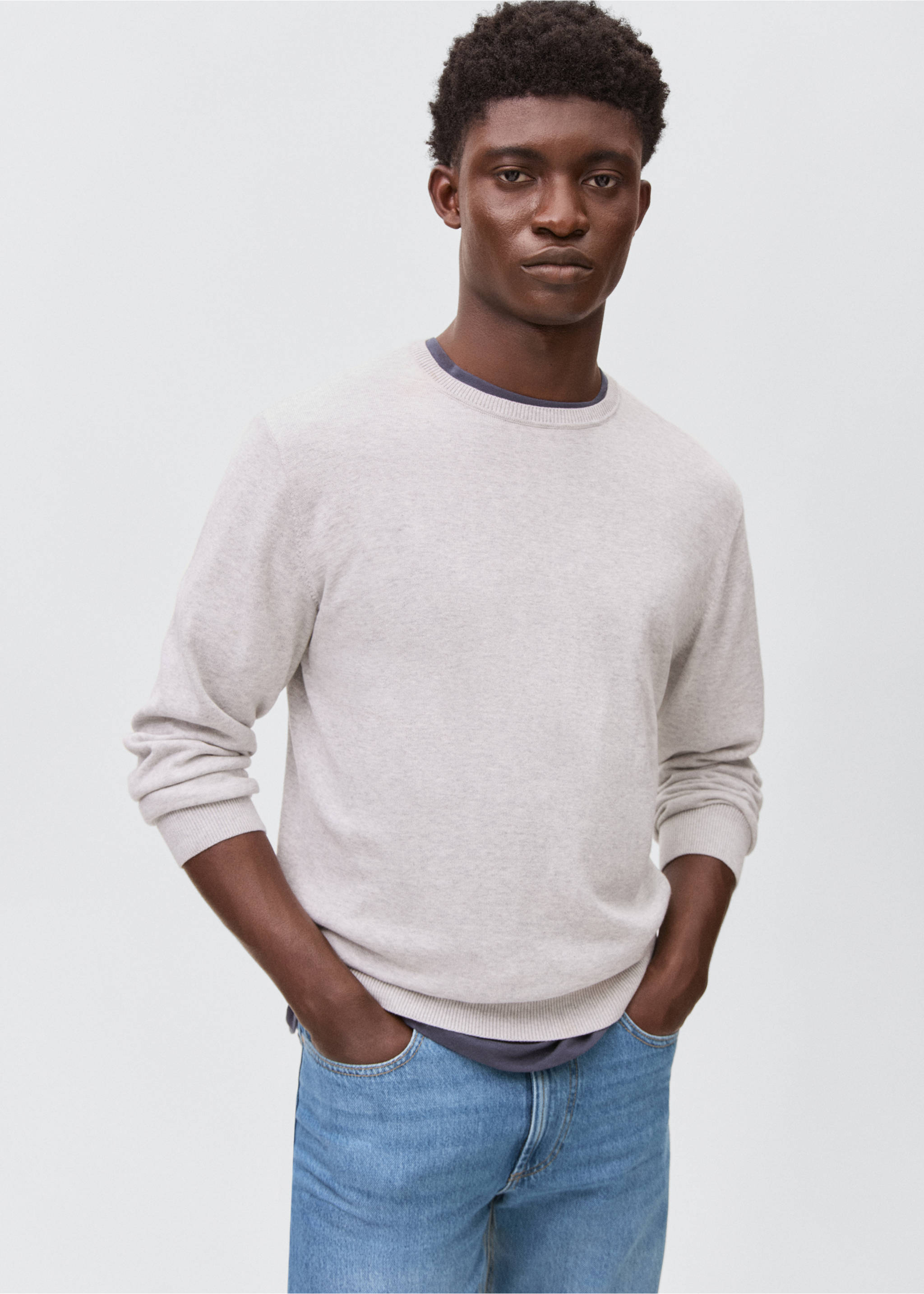 Jeans straight fit - Plano medio, Azul medio. Ref: 17002537-00.
