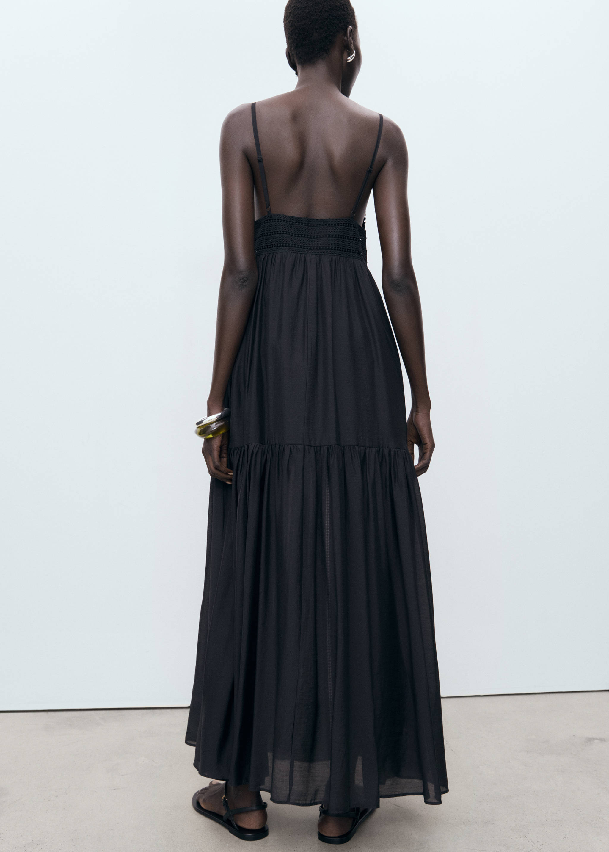 Robe longue détails dentelle - Verso de l’article