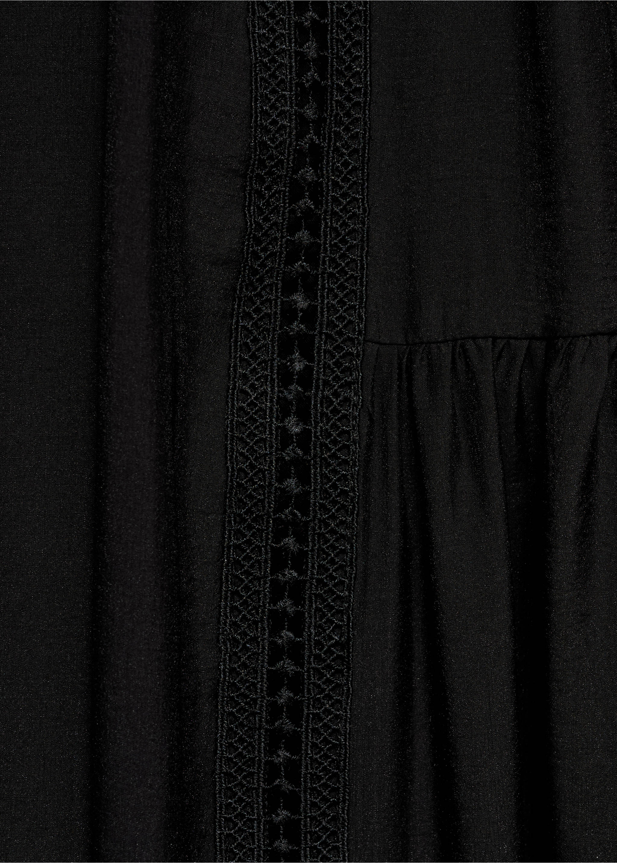 Robe longue détails dentelle - Détail de l'article 0, Noir. Ref: 17002539-00.