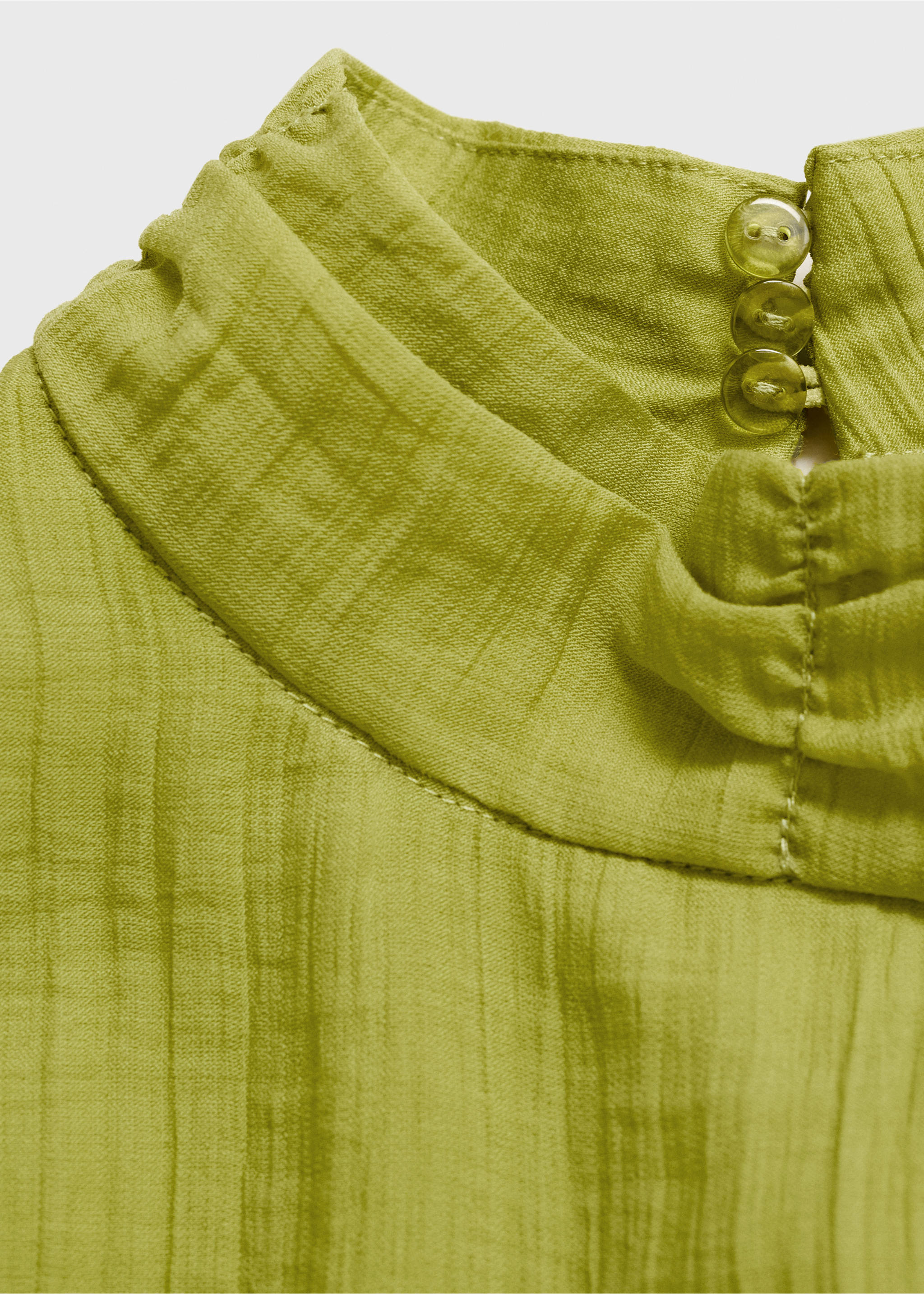 Halter-neck lyocell dress - Details of the article 8, Lime. Ref: 17002540-00.