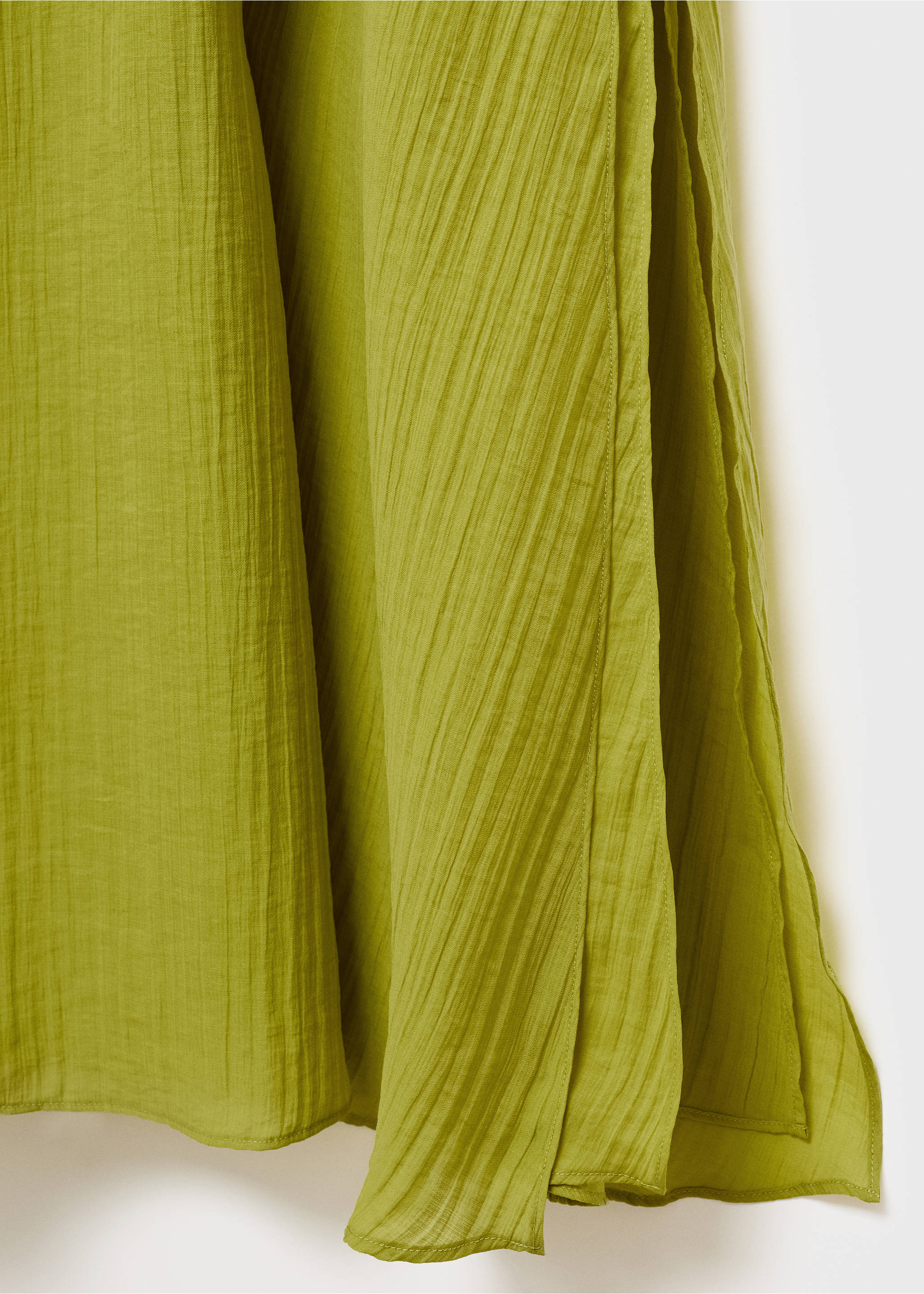 Halter-neck lyocell dress - Details of the article 0, Lime. Ref: 17002540-00.