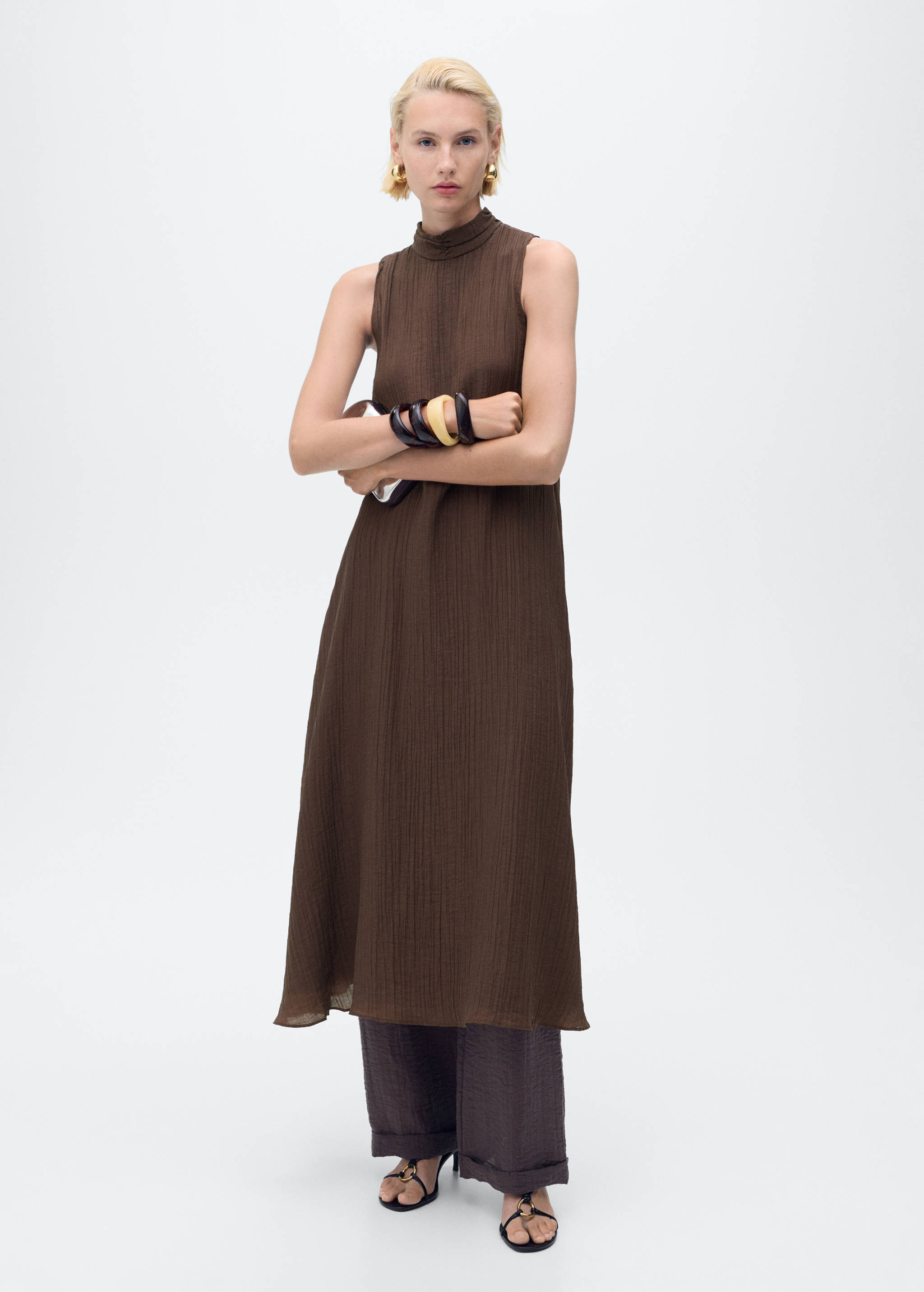 Halter-neck lyocell dress - General plane