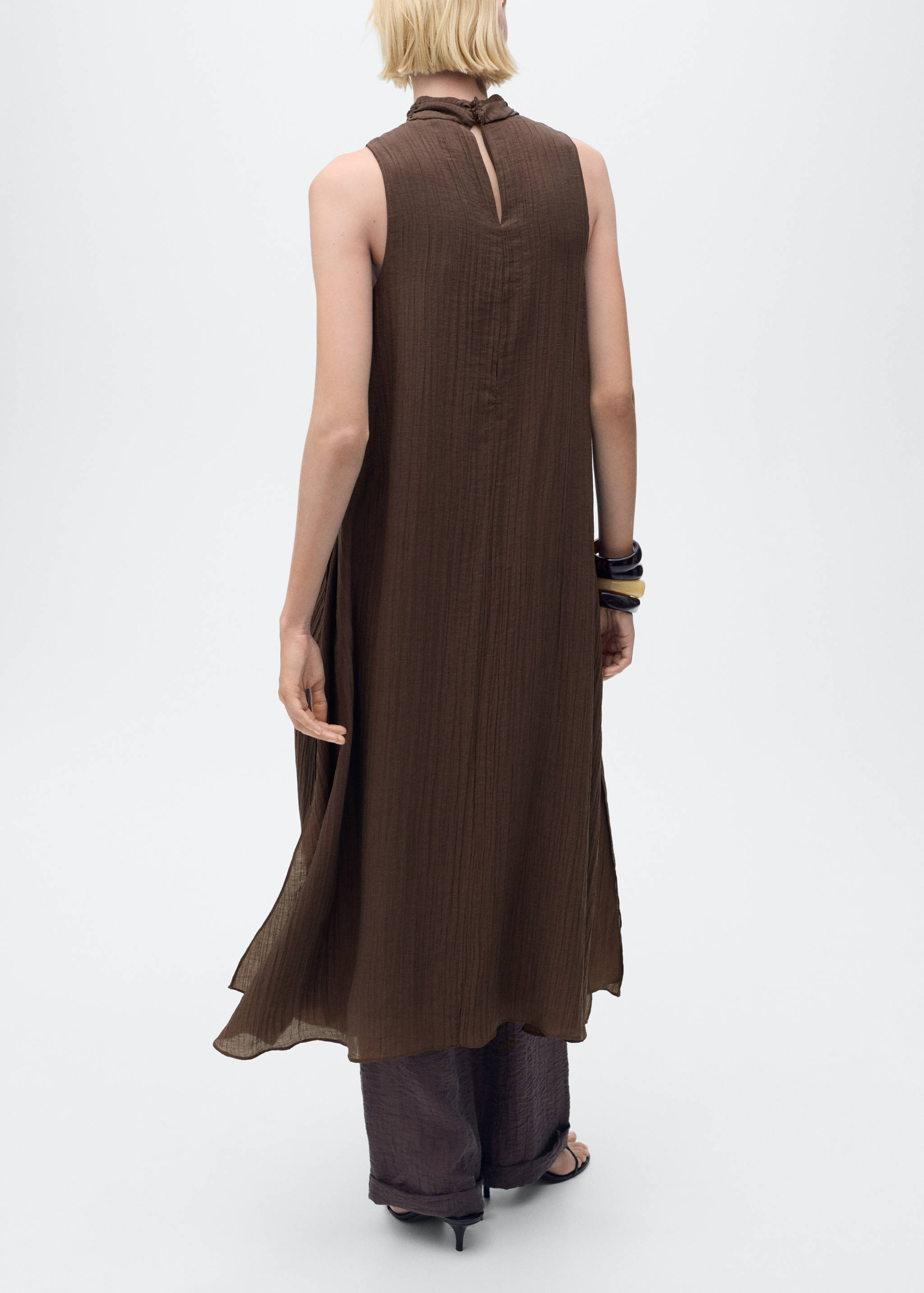 Halter-neck lyocell dress - Reverse of the article