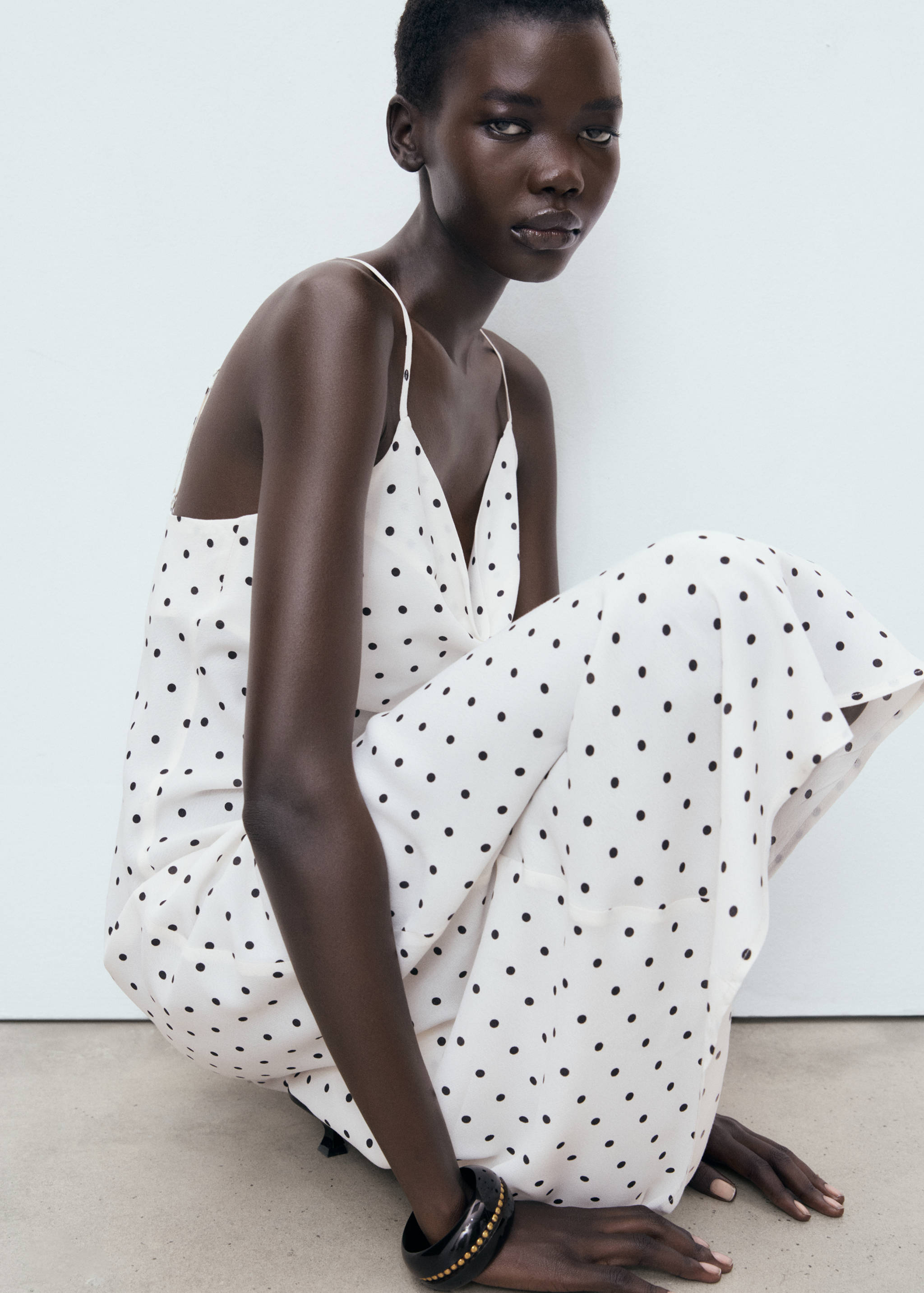 Robe midi encolure drapée - Détail de l'article 2