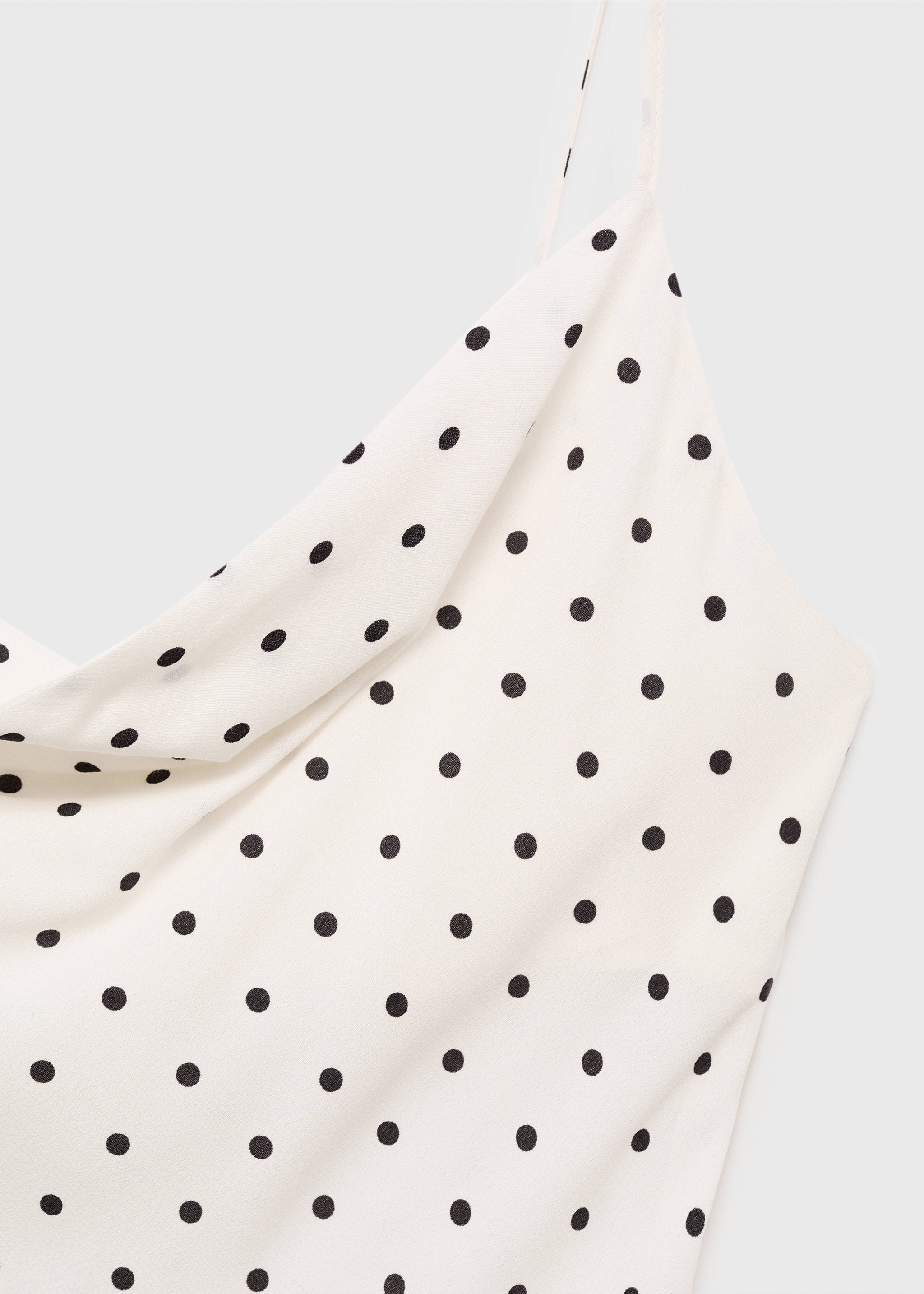 Midi-dress with draped neckline - Details of the article 8, Off White. Ref: 17002542-00.