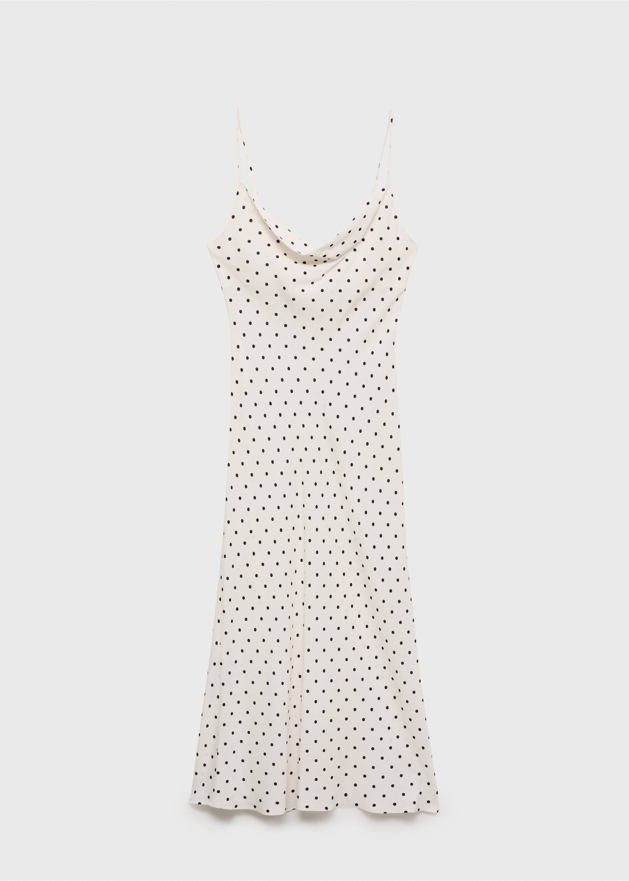 Robe midi encolure drapée - Article sans modèle, Blanc cassé. Ref: 17002542-00.