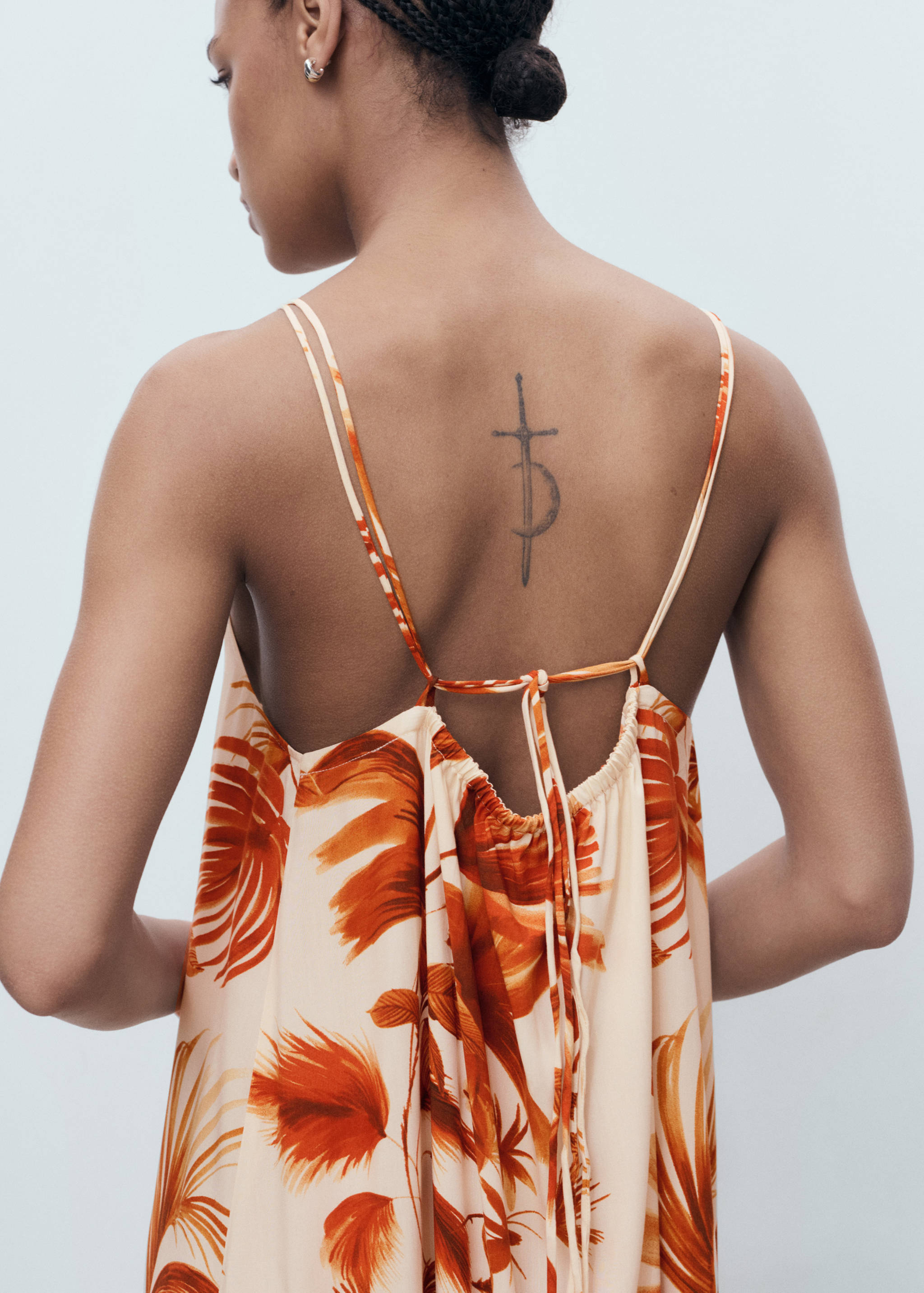 Robe à emmanchures américaines imprimé palmier - Détail de l'article 2