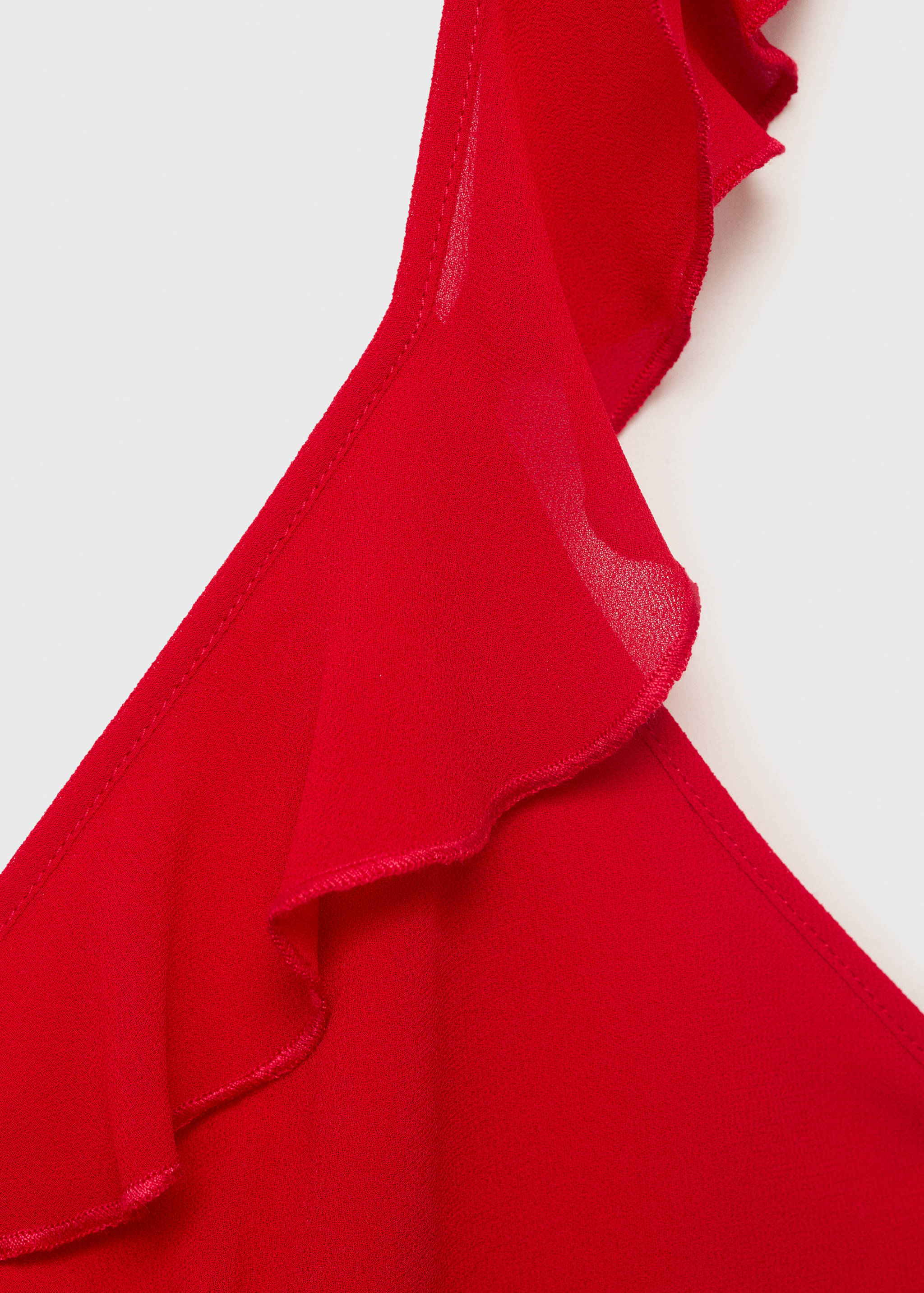 Vestido midi escote volante - Detalle del artículo 0