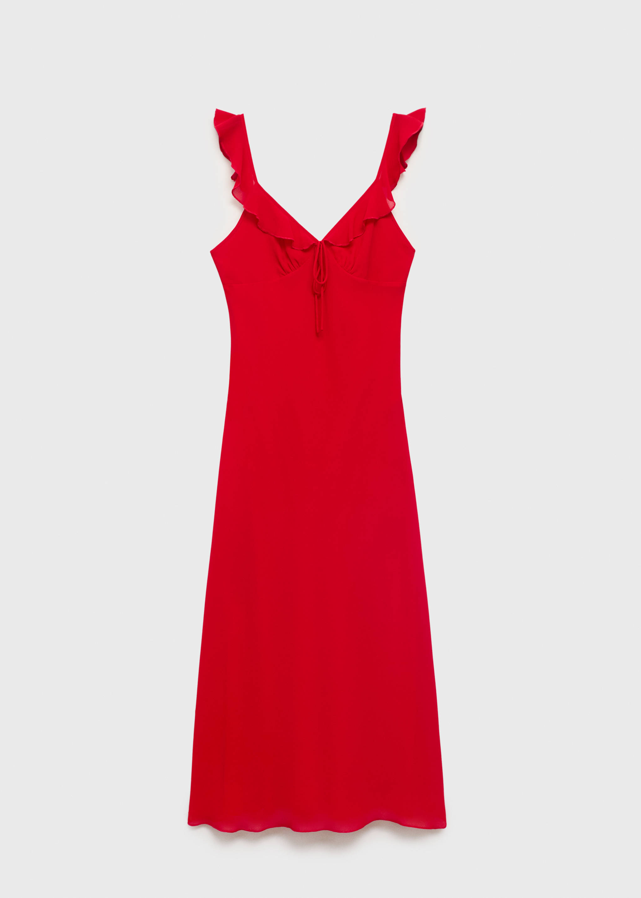 Midi-dress with ruffle neckline - Article without model