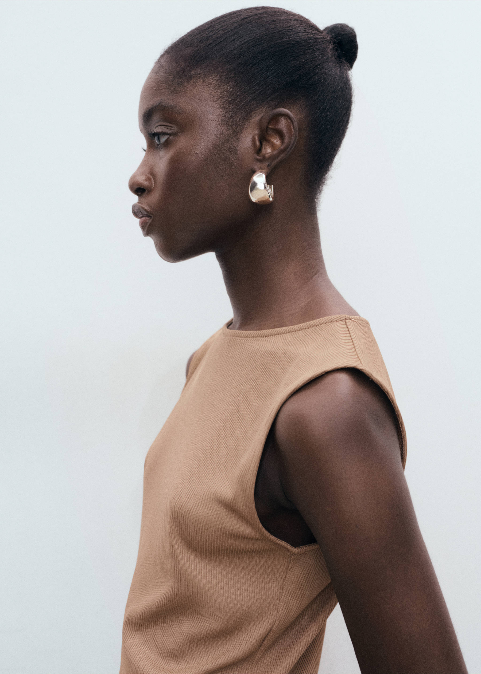 Combined pleated dress - Details of the article 1, White. Ref: 17002546-00.
