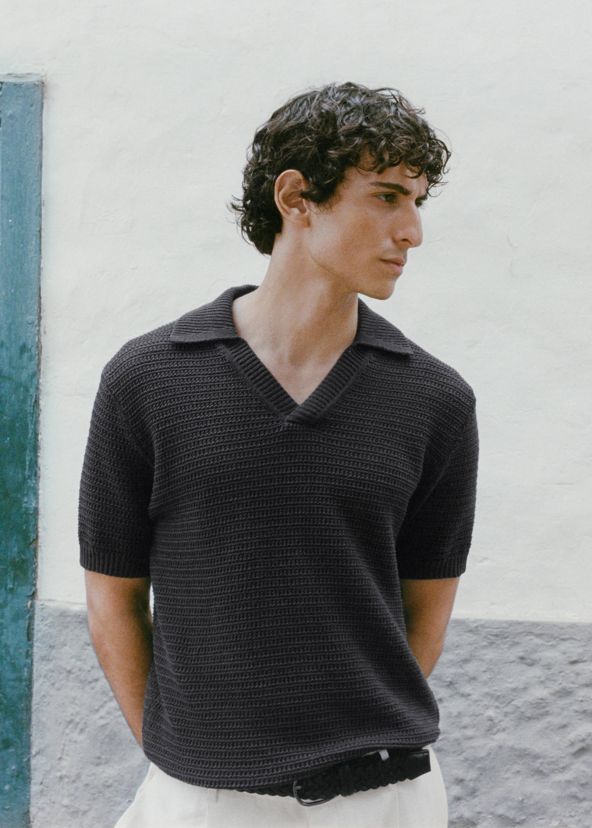 قميص بولو قطن كروشيه - تفاصيل المنتج 3