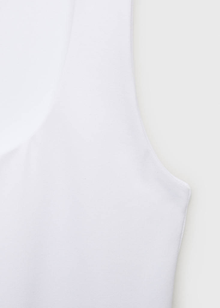 Plain strapless top — Off White