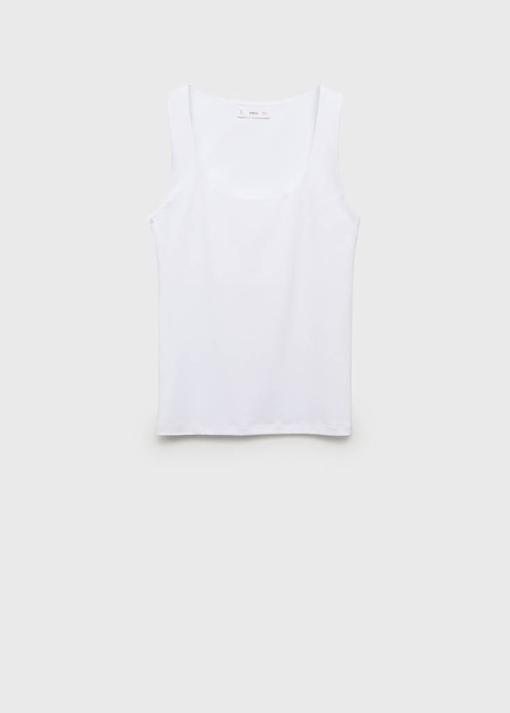 Plain strapless top — Off White