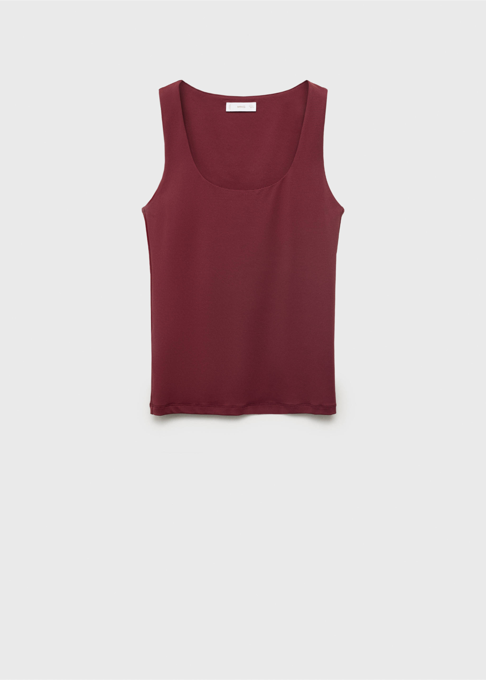 Однотонный топ на бретелях - Изделие без модели, Бургундия. Ref: 17002909-00.