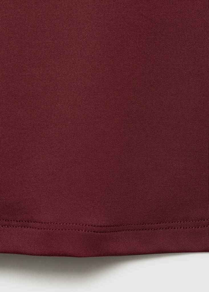 Plain strapless top — Burgundy