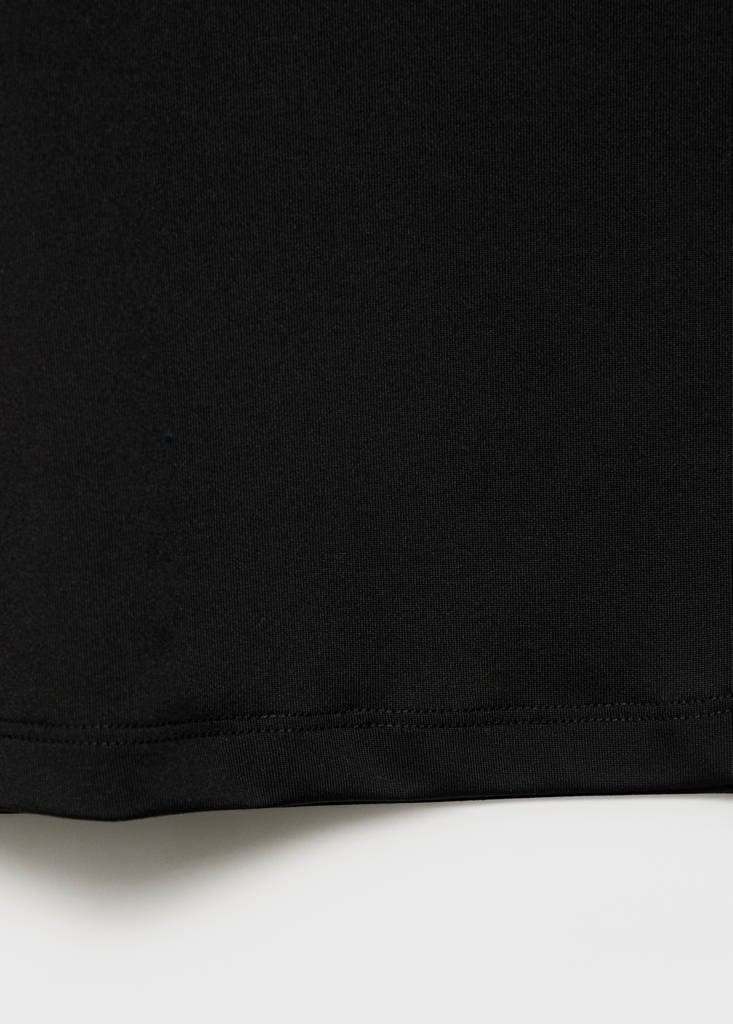 Plain strapless top — Black