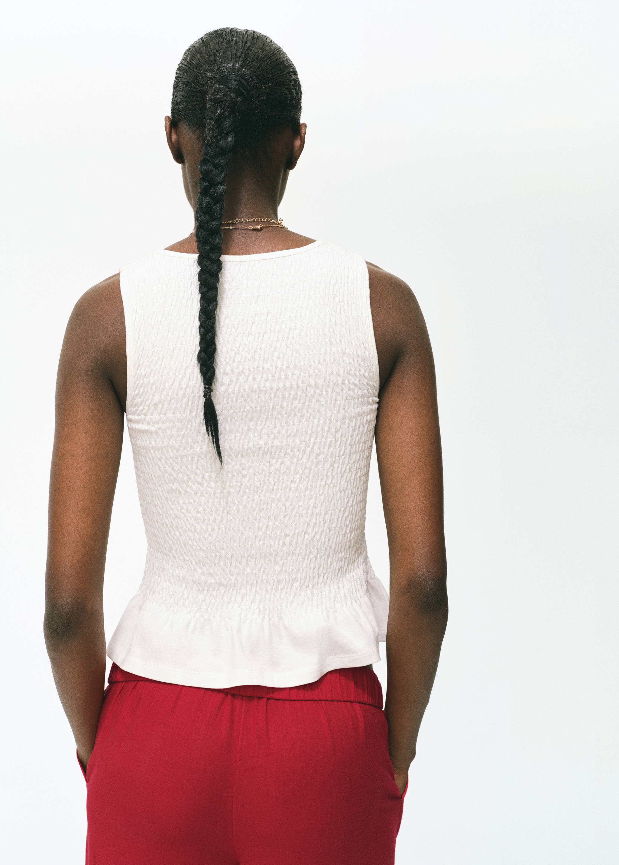 Top fruncido volante - Reverso del artículo