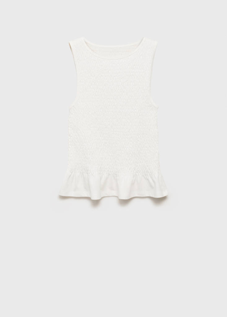 Ruffled top — Off White