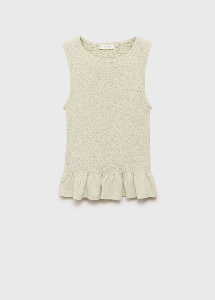 Ruffled top — Pastel Green