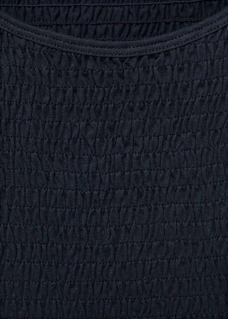 Ruffled top — Navy