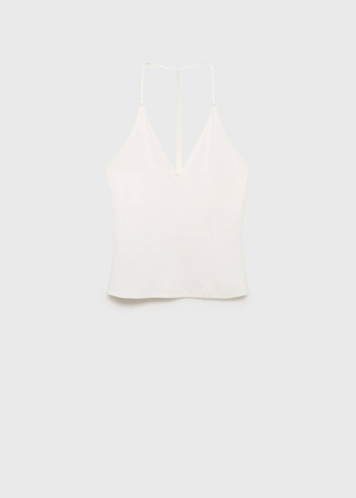 Open-back cotton top — Off White