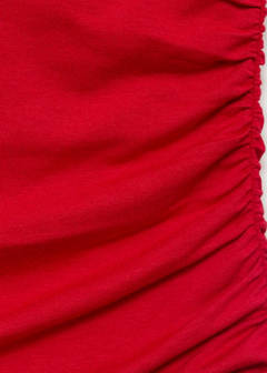 V-neck top with open back — Red 8