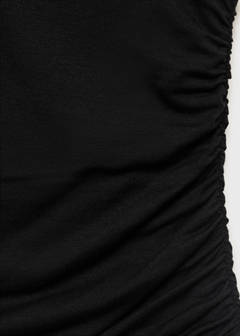 V-neck top with open back — Black 7