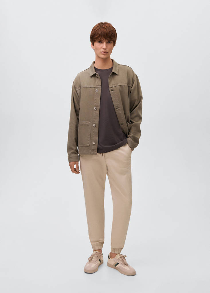 Cotton drawstring joggers - thumbnail 8