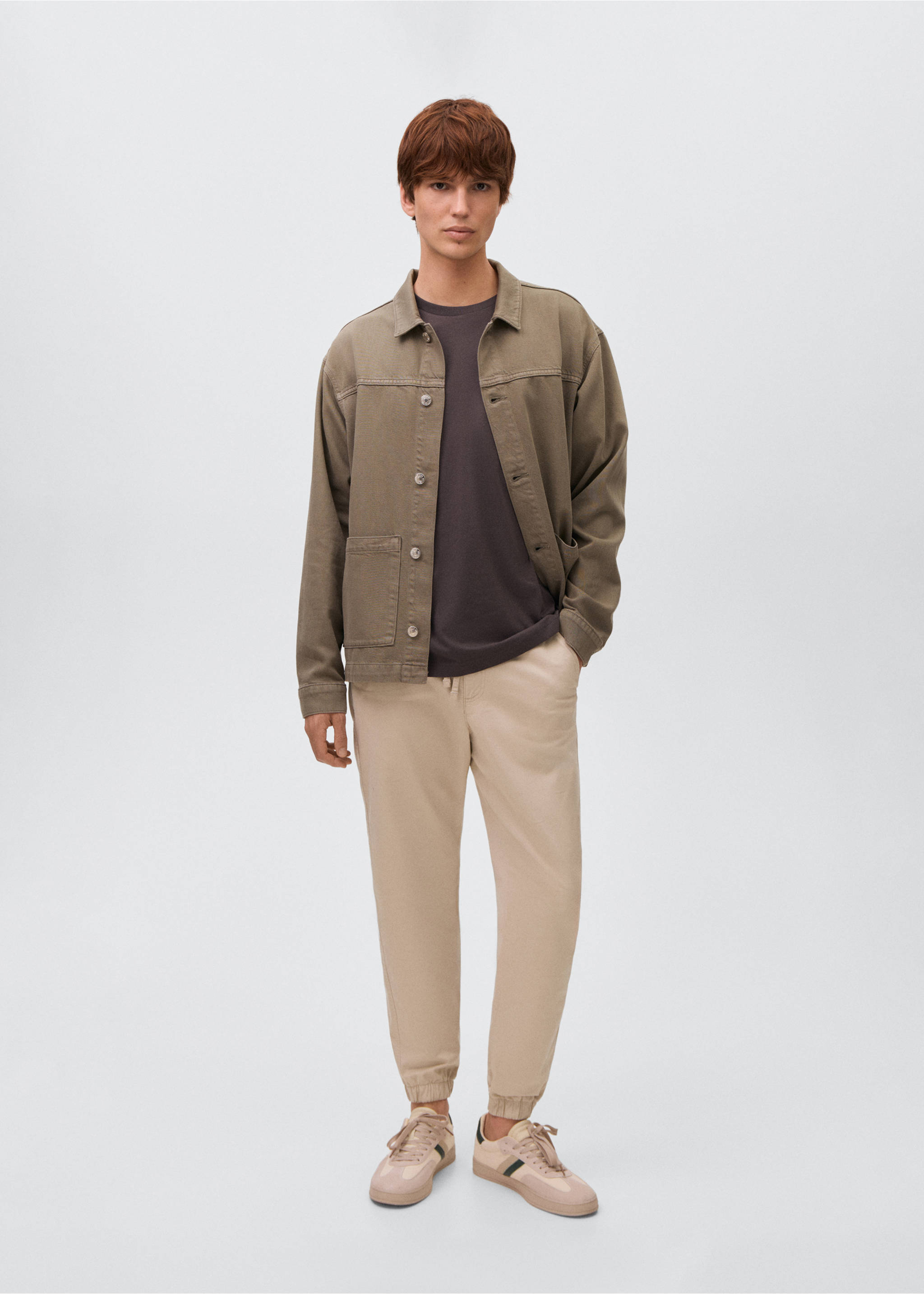 Joggers algodón cordón - Plano general, Gris hielo. Ref: 17002918-00.