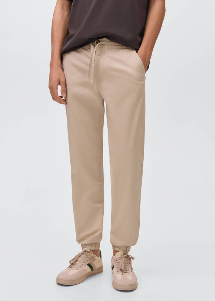 Cotton drawstring joggers - thumbnail 9