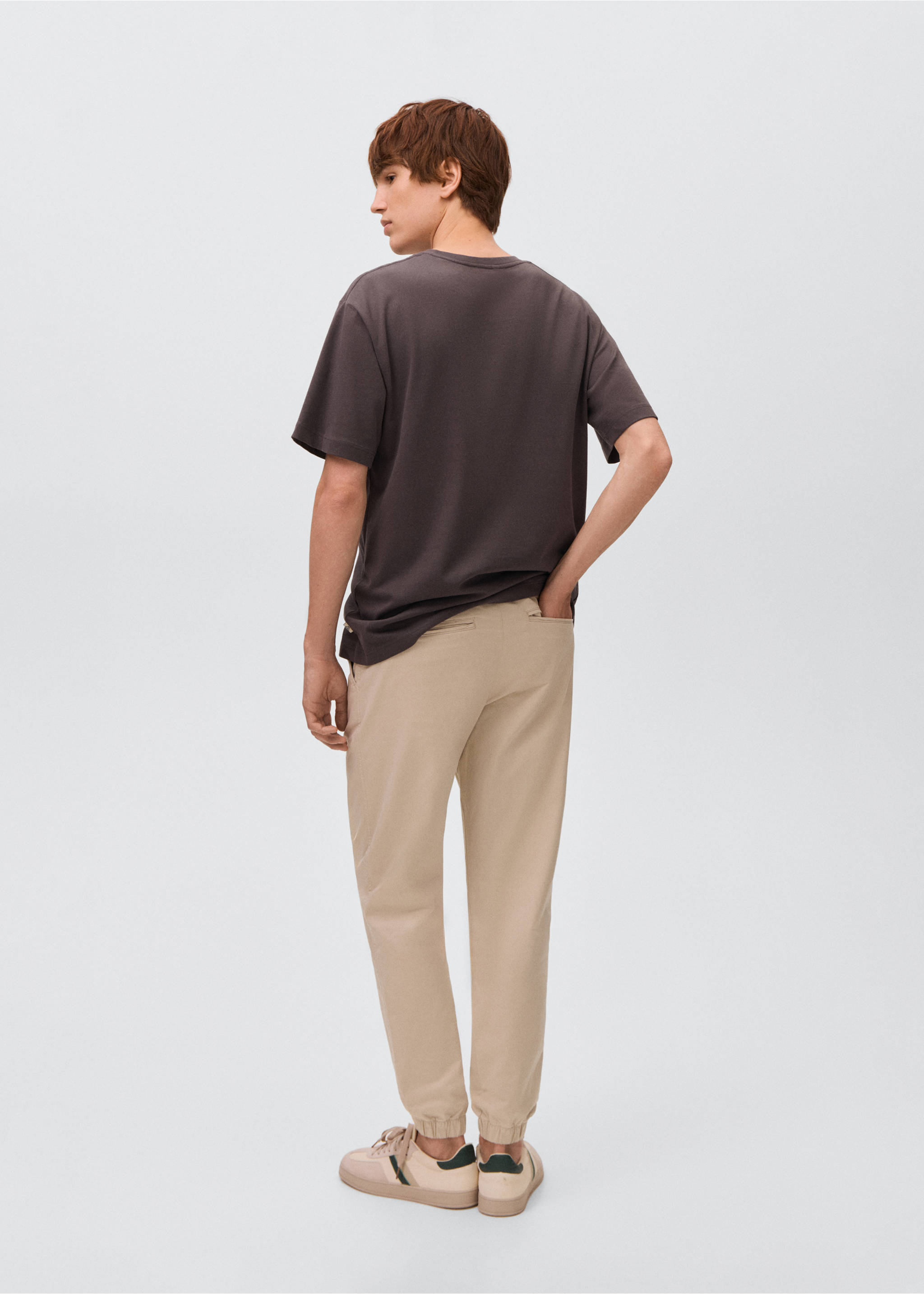 Joggers algodón cordón - Reverso del artículo, Gris hielo. Ref: 17002918-00.