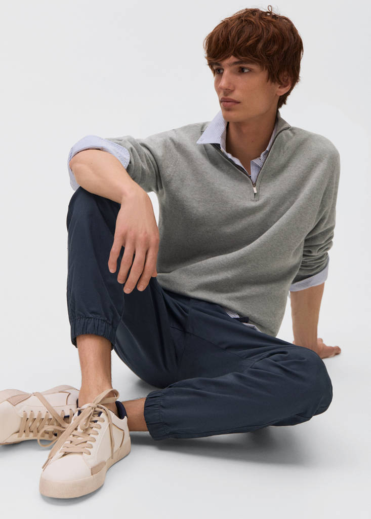 Cotton drawstring joggers - thumbnail 6