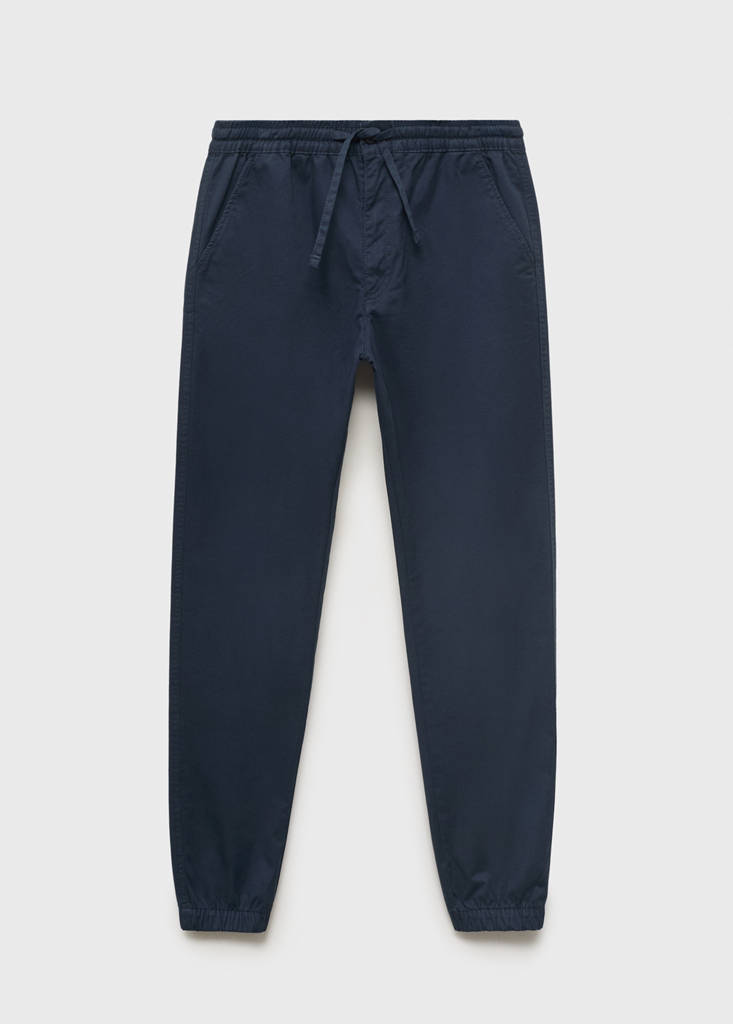 Cotton drawstring joggers - thumbnail 4
