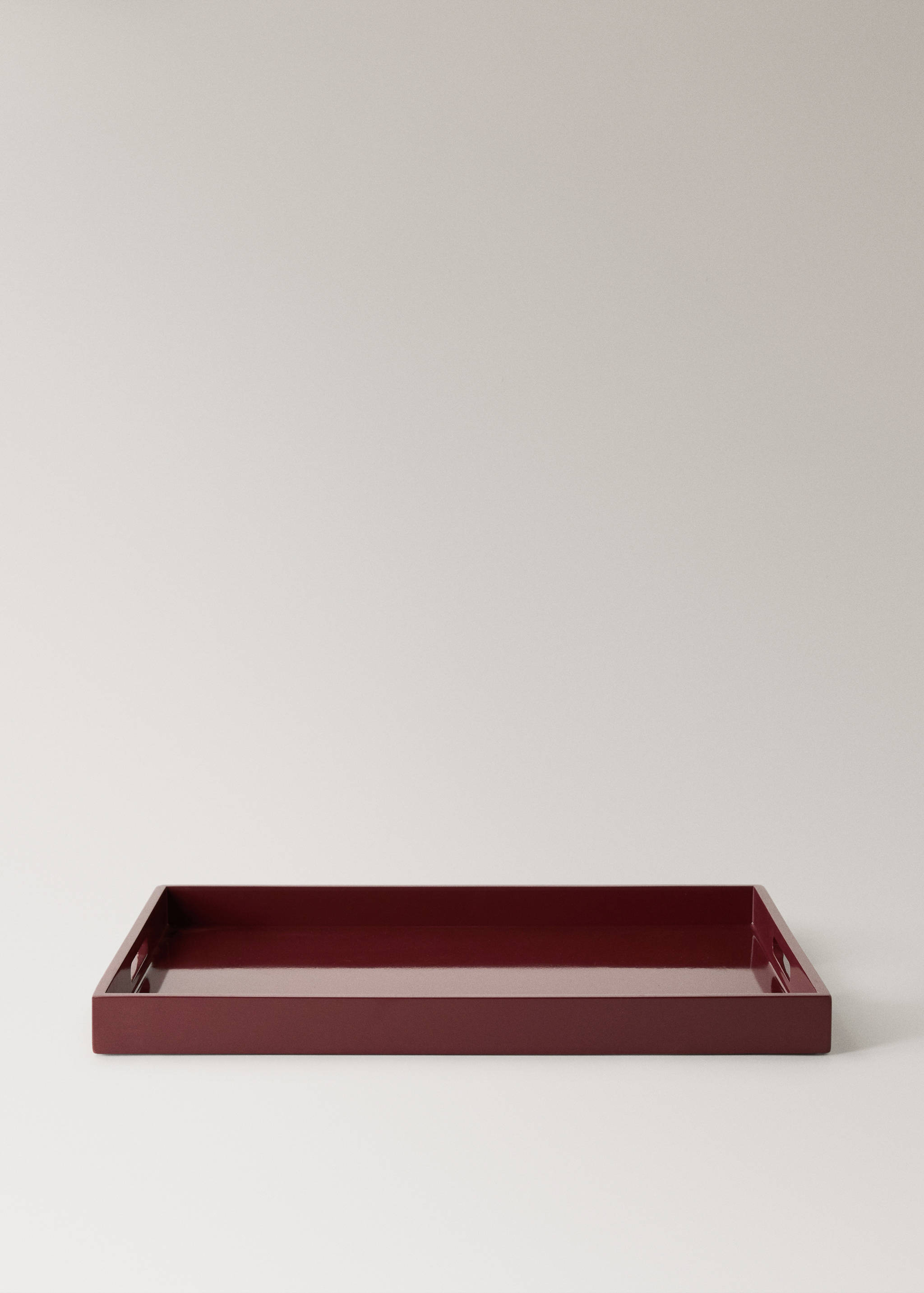 Large lacquered coloured decorative tray - Article without model