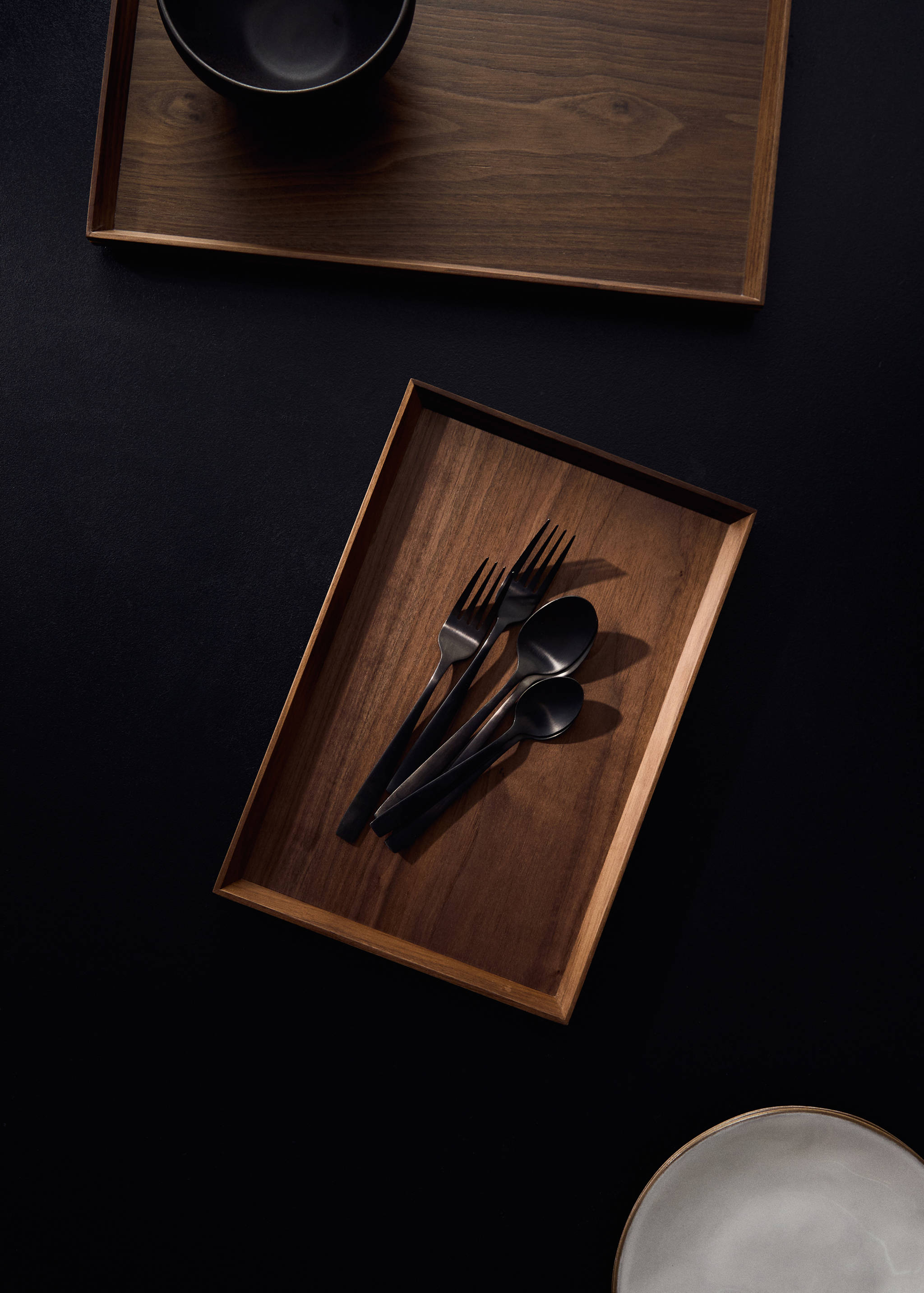 Plateau décoratif moyen en bois macif - Plan général