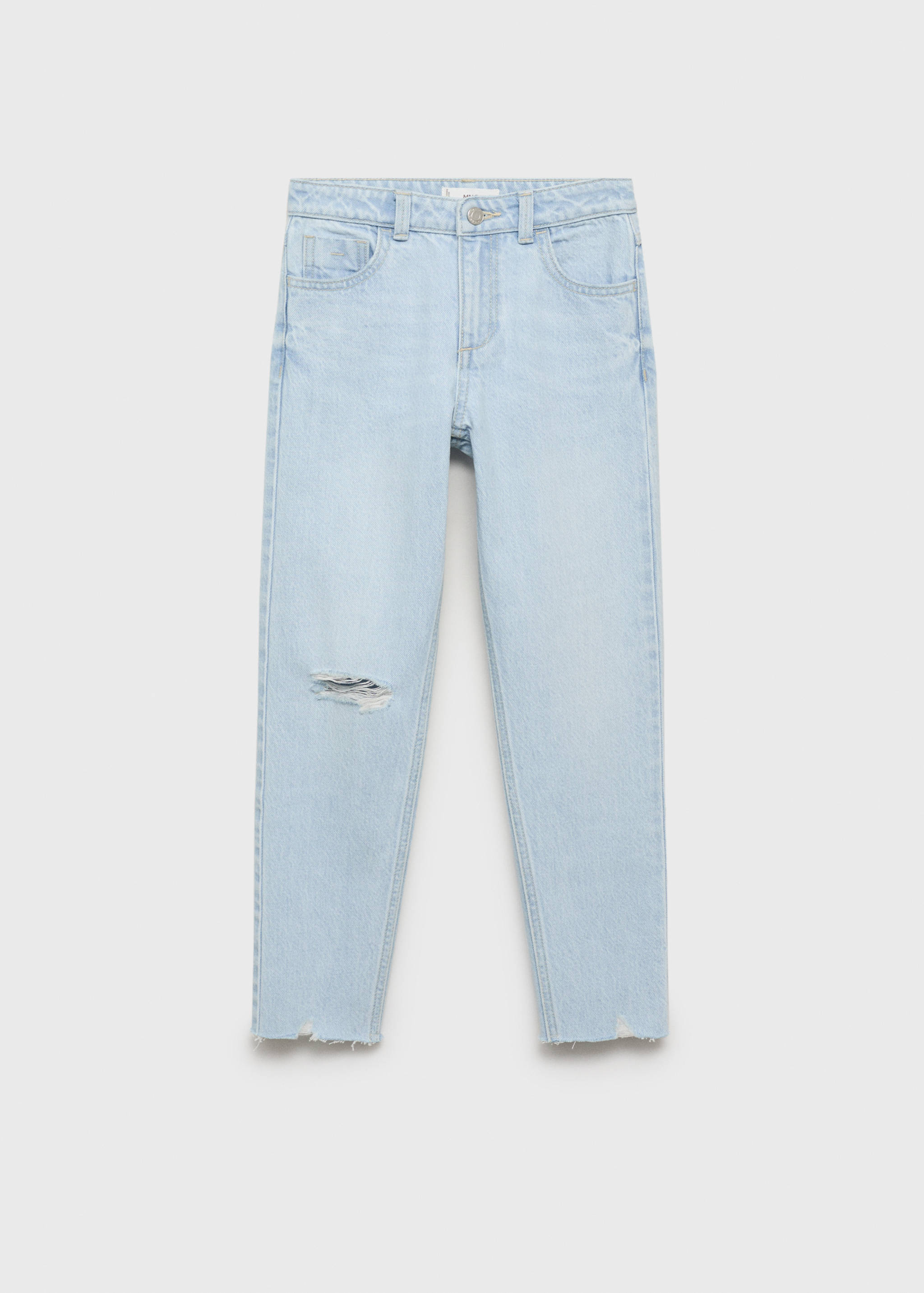 Mom fit decorative rips jeans - Article without model