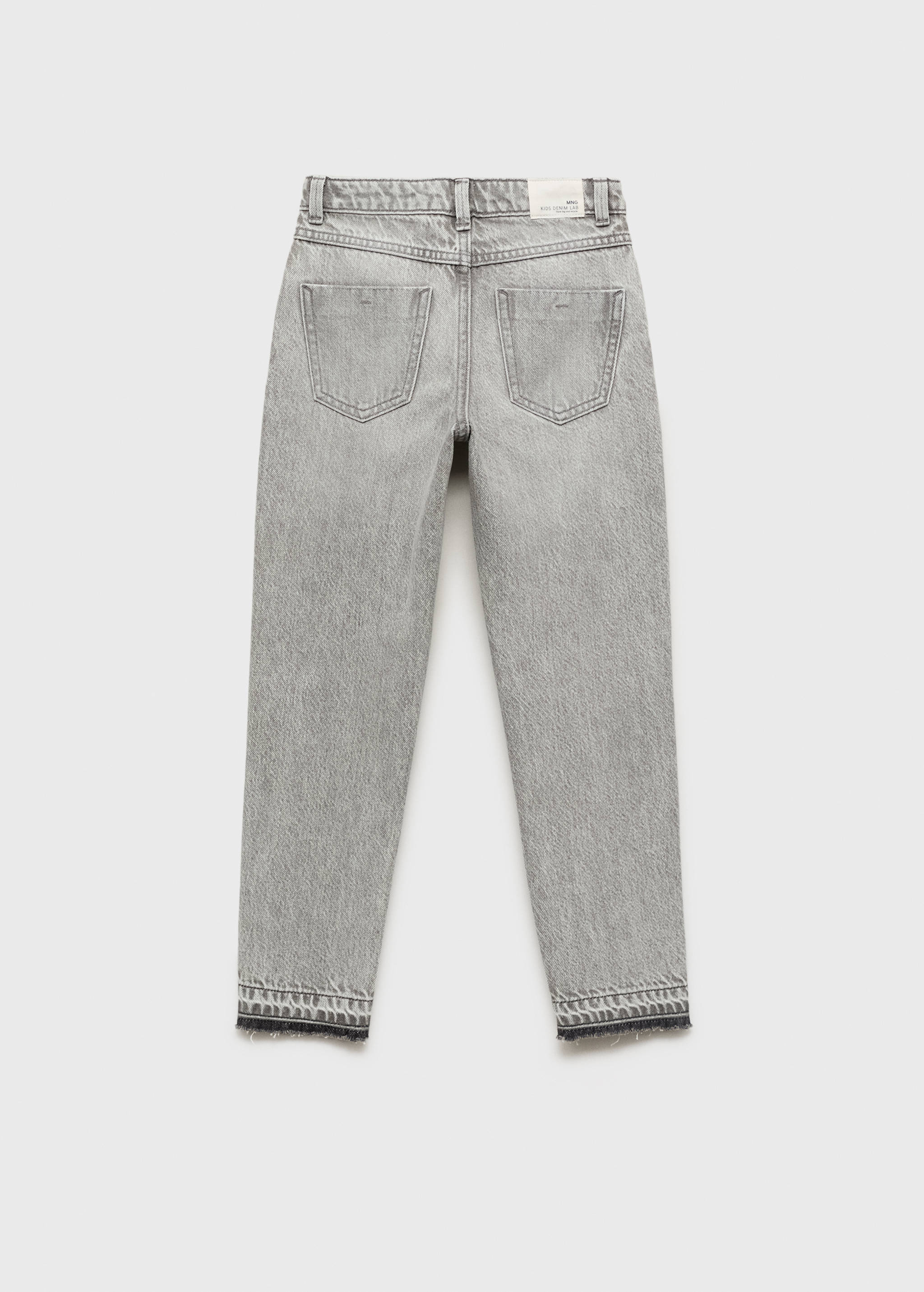 Mom fit decorative rips jeans - Reverse of the article