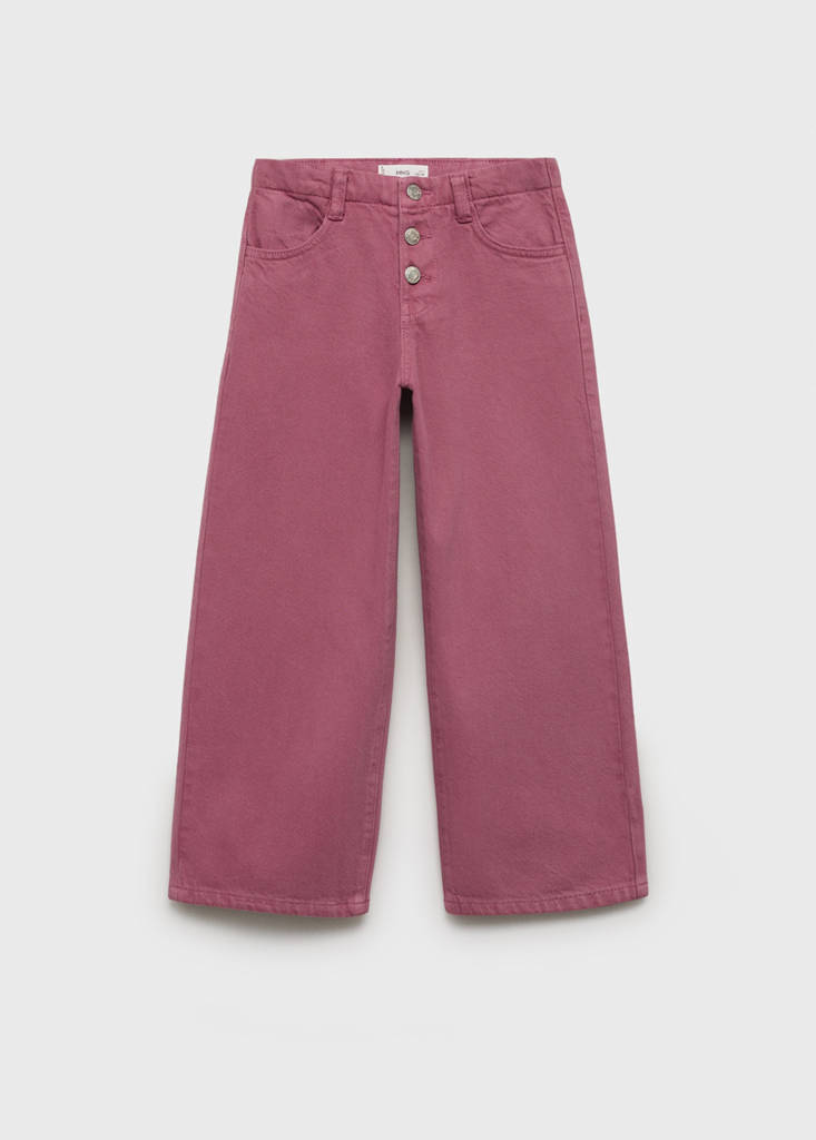 MANGO KIDS - Jean style jupe-culotte boutons cerise - 12 - Fille