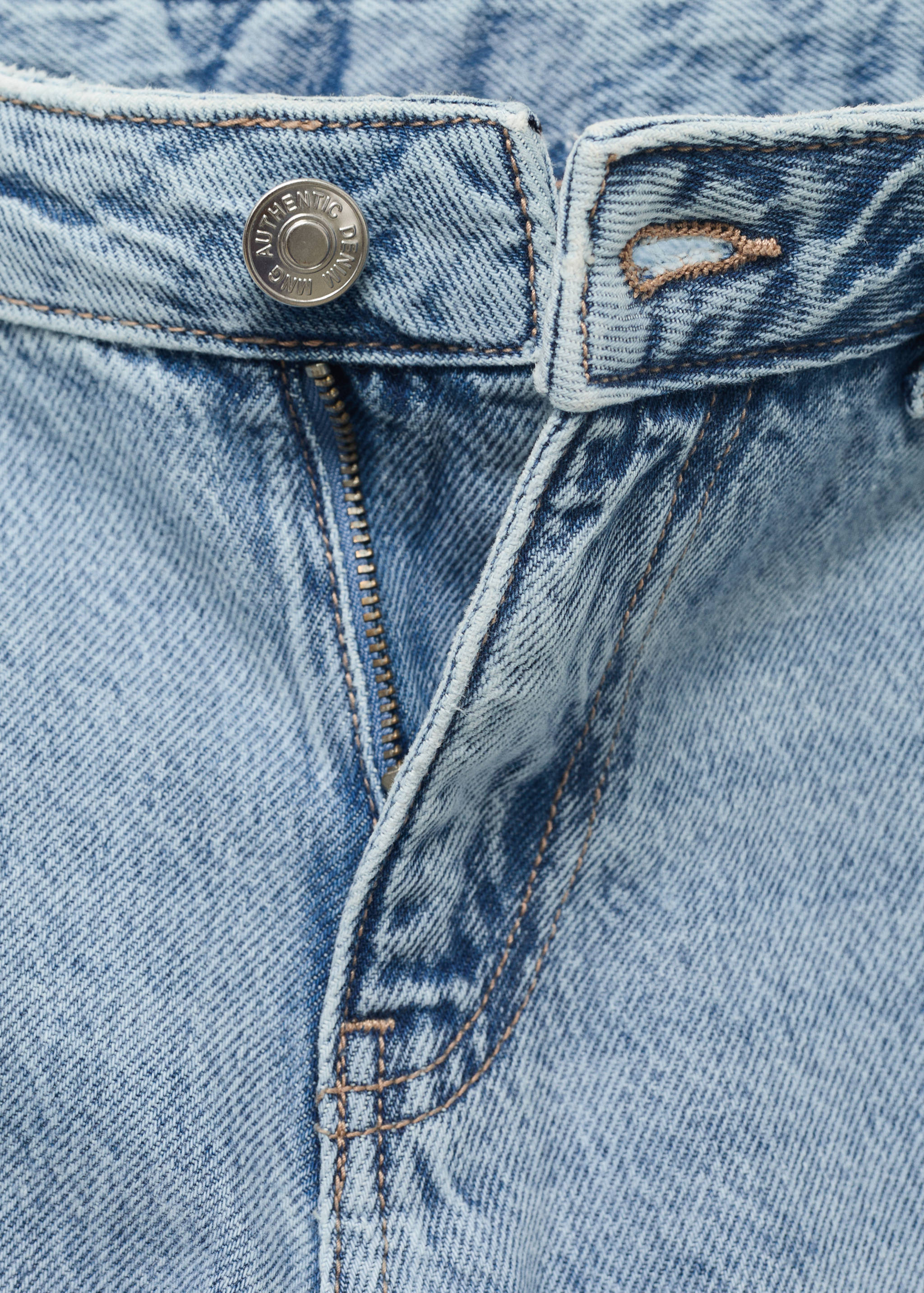 Wide leg jeans with turned-up hem - Details of the article 8
