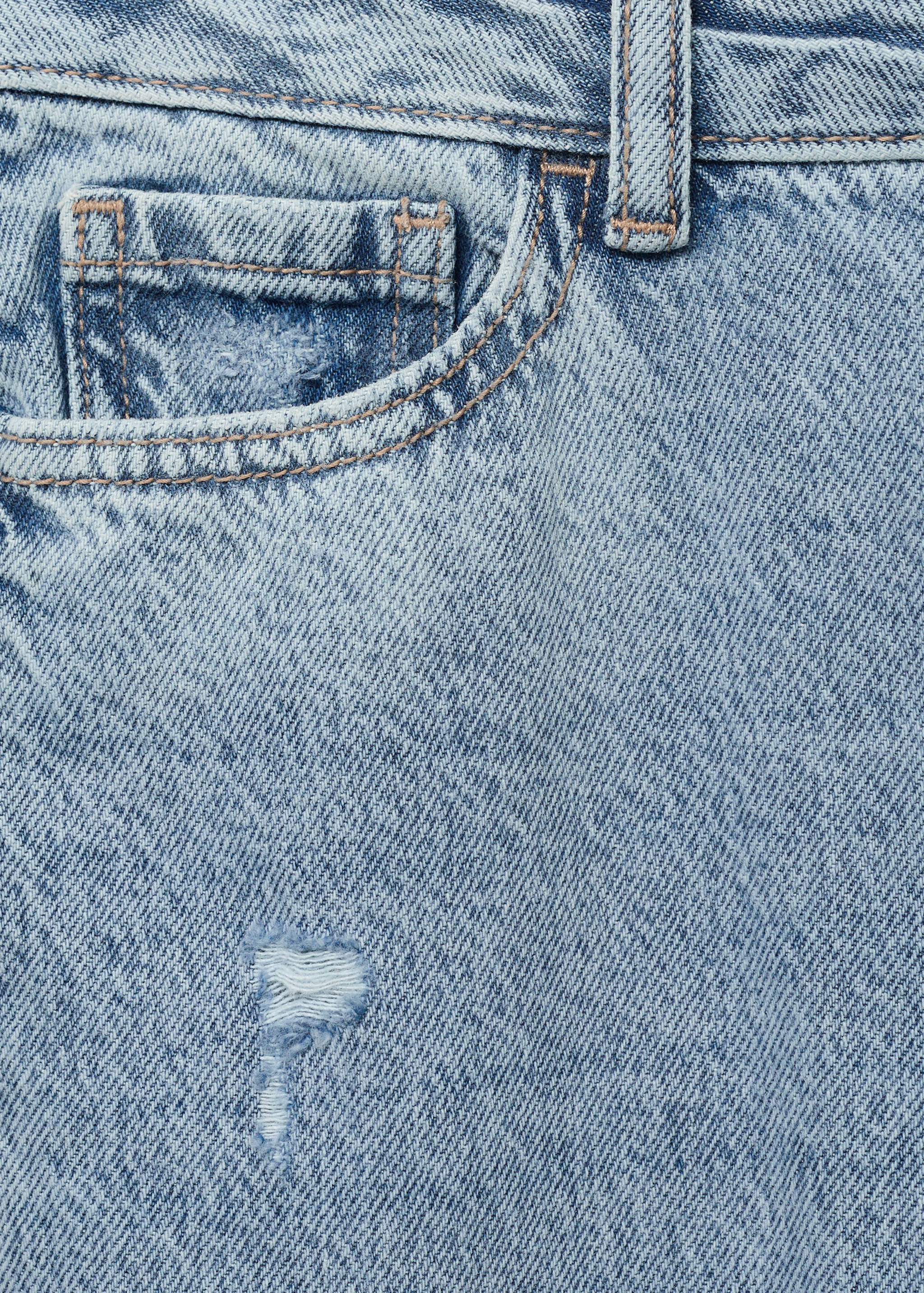 Wide leg jeans with turned-up hem - Details of the article 0