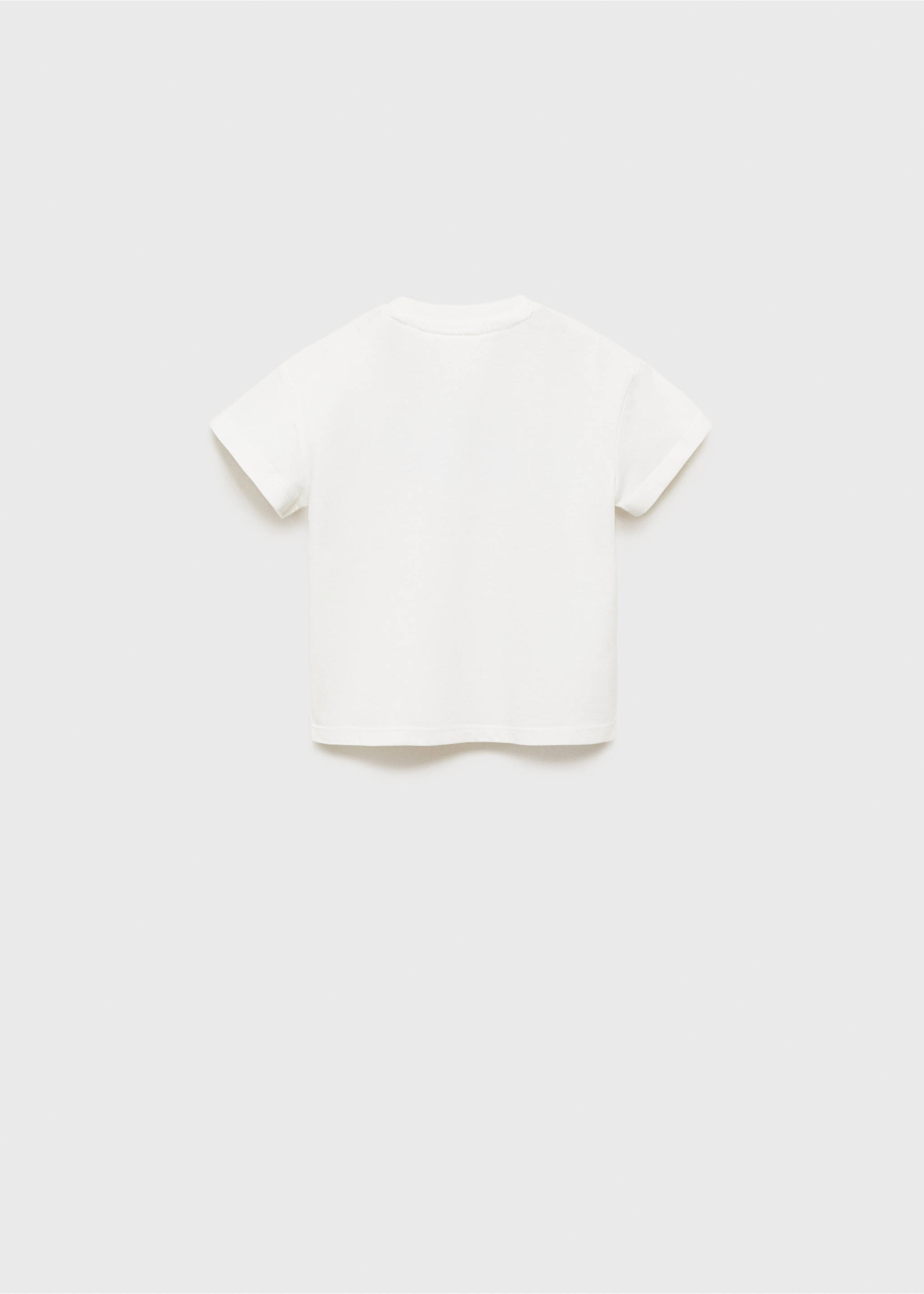Camiseta bordada algodón - Reverso del artículo, Blanco roto. Ref: 17003287-00.