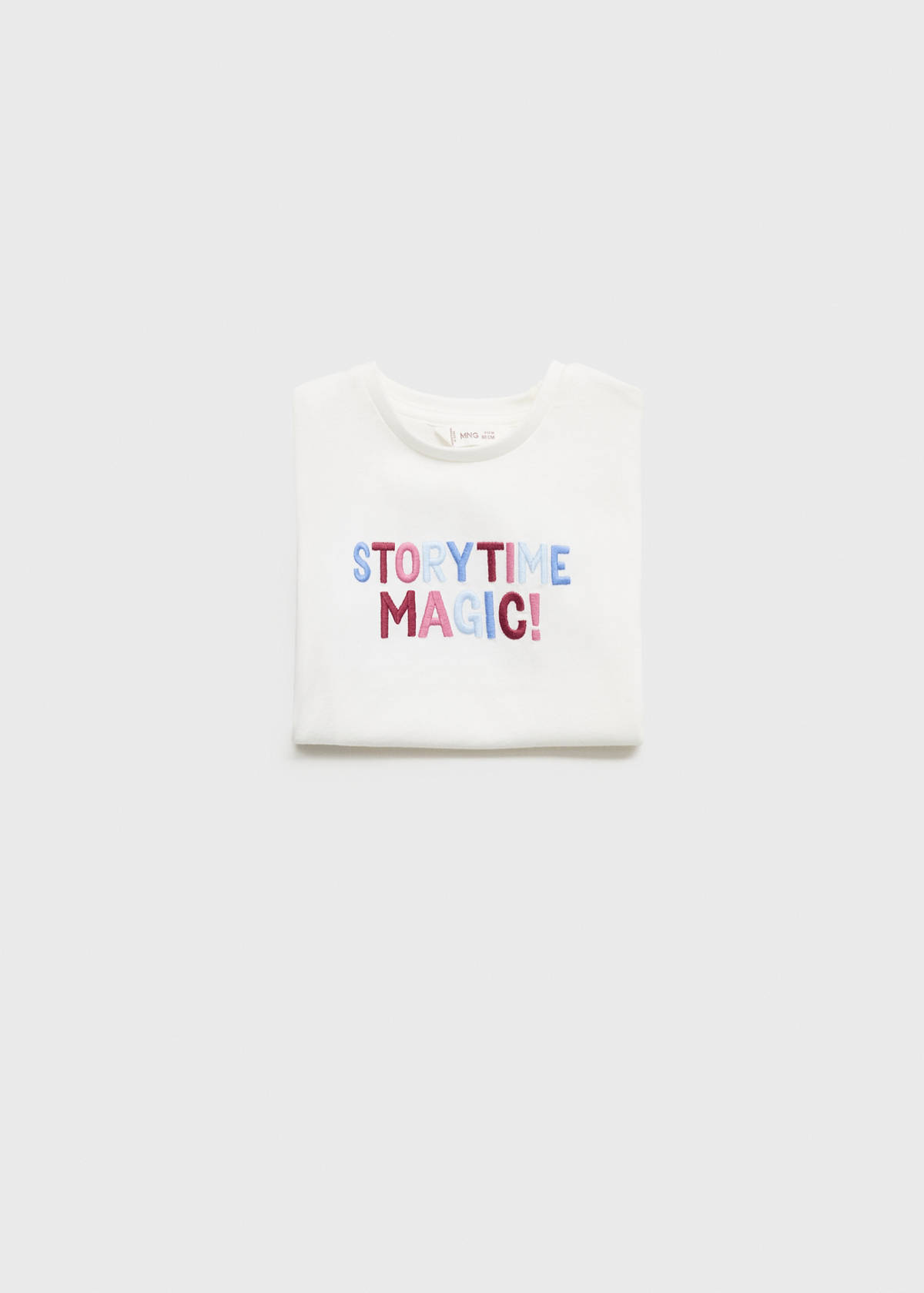 Embroidered cotton T-shirt — Off White