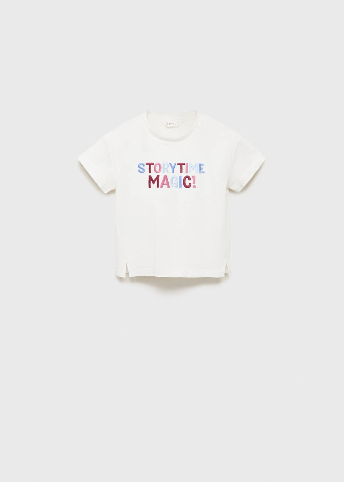 Embroidered cotton T-shirt — Off White