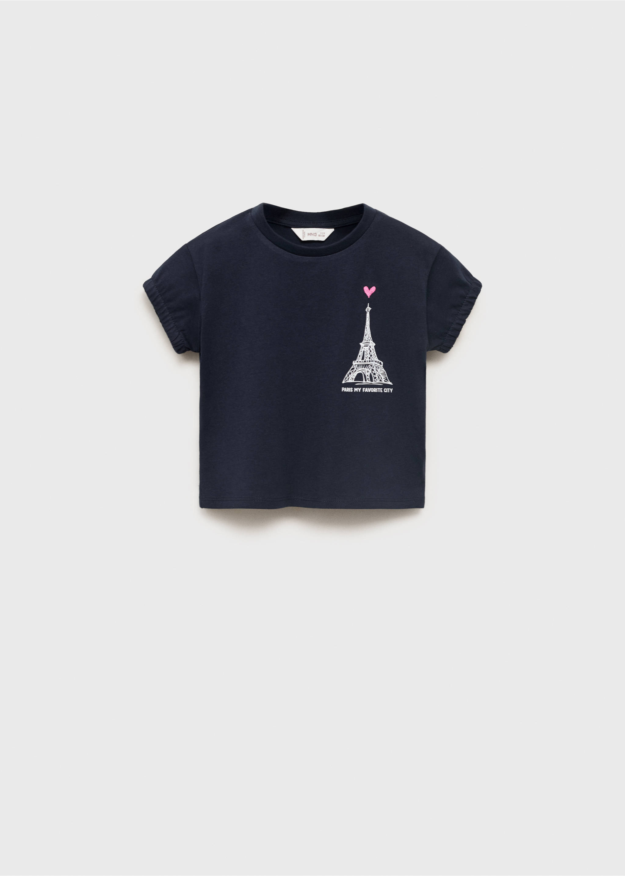 Camiseta corazón mensaje - Artículo sin modelo, Azul marino. Ref: 17003288-00.