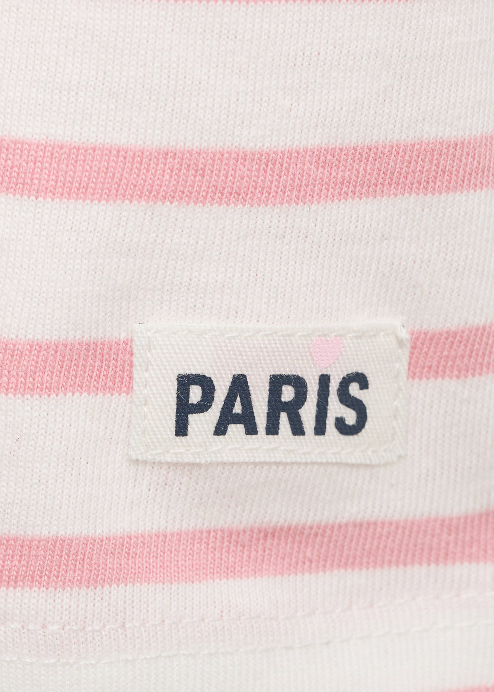Patch striped t-shirt - Details of the article 0, Pink. Ref: 17003289-00.