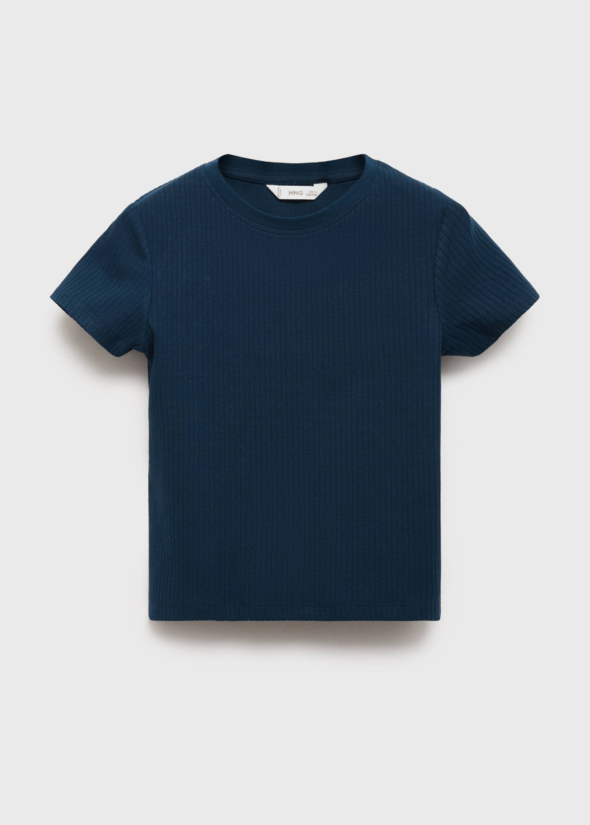 Ribbed cotton T-shirt - Article without model
