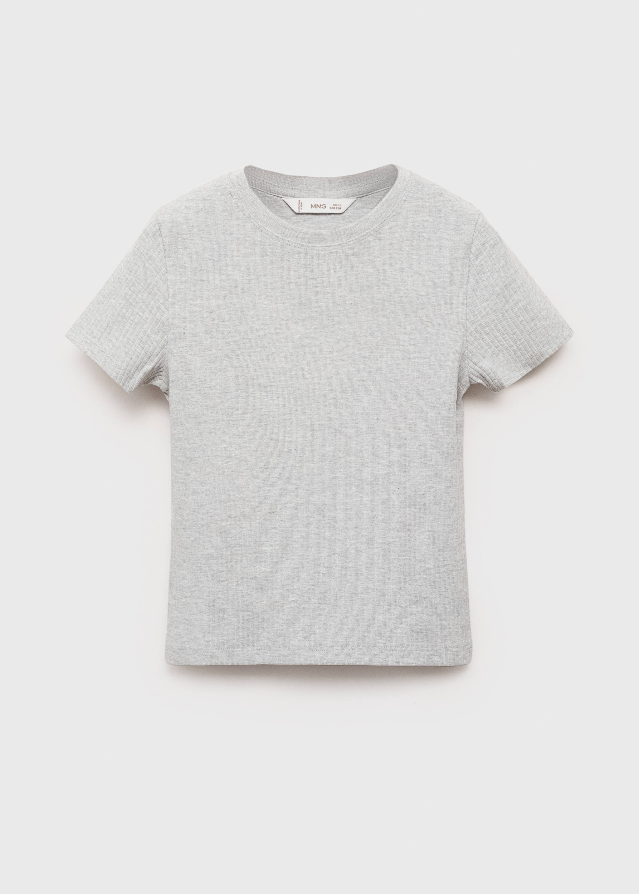 Ribbed cotton T-shirt - Article without model