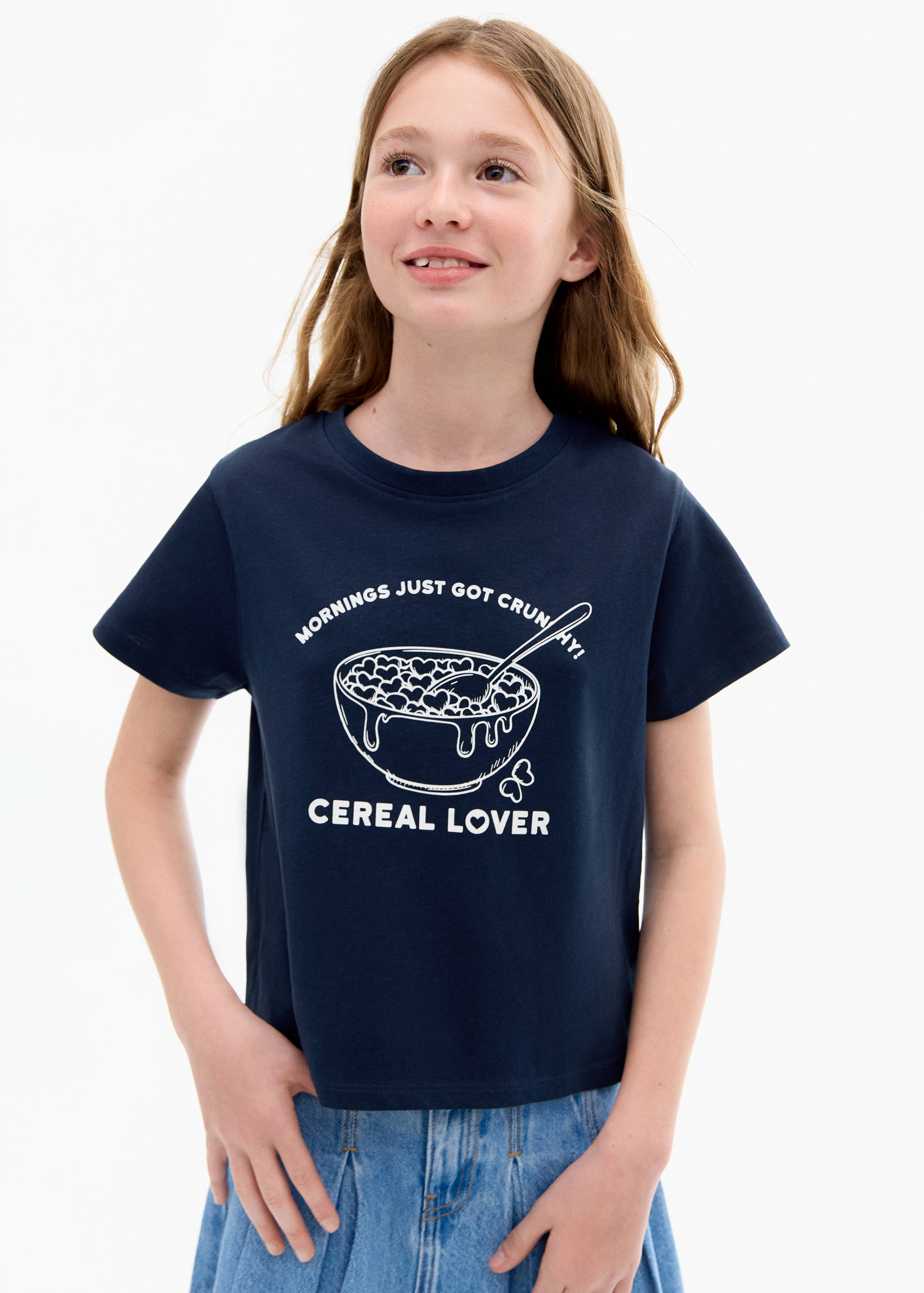 Kurzärmliges Print-T-Shirt - Mittlere Ansicht