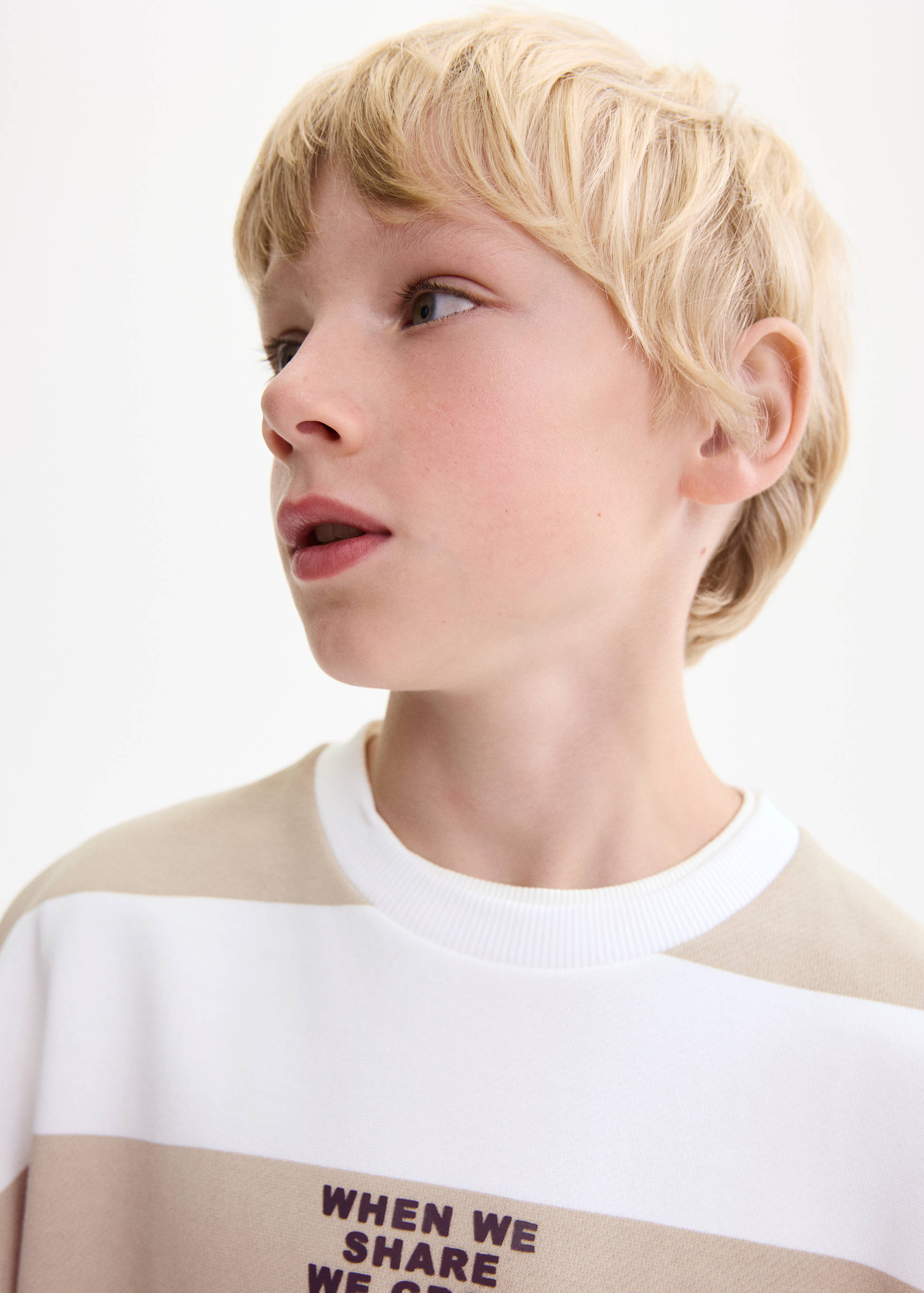 Bavlněná mikina s proužky - Detail zboží 1